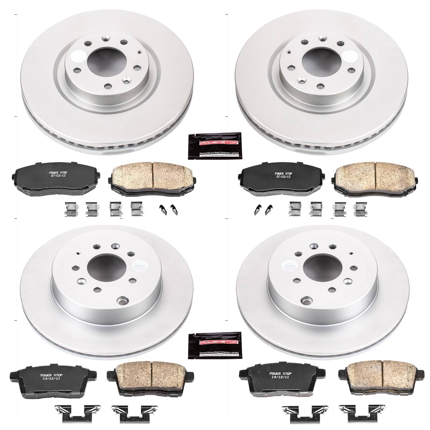 Power Stop - CRK5879 - Front and Rear - Disc Brake Pad and Rotor Kit