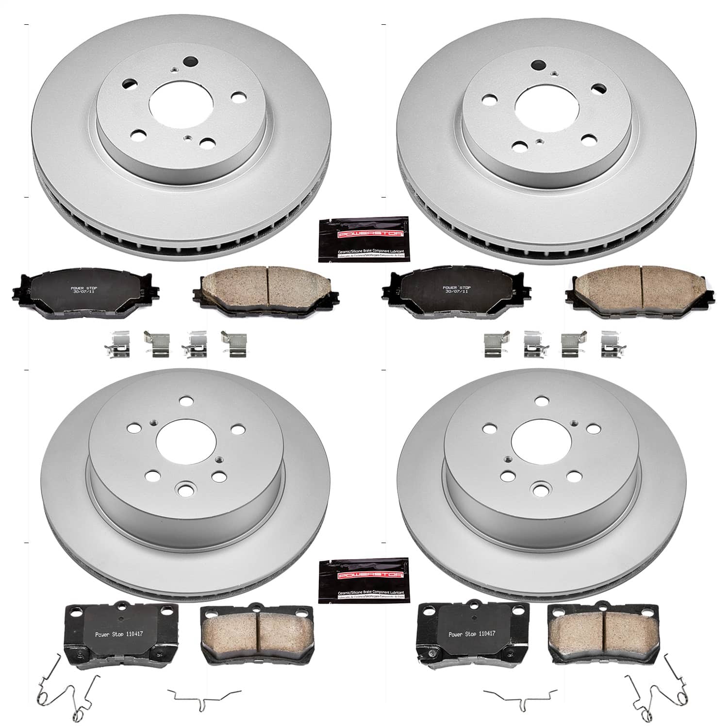 Power Stop - CRK5937 - Front and Rear - Disc Brake Pad and Rotor Kit