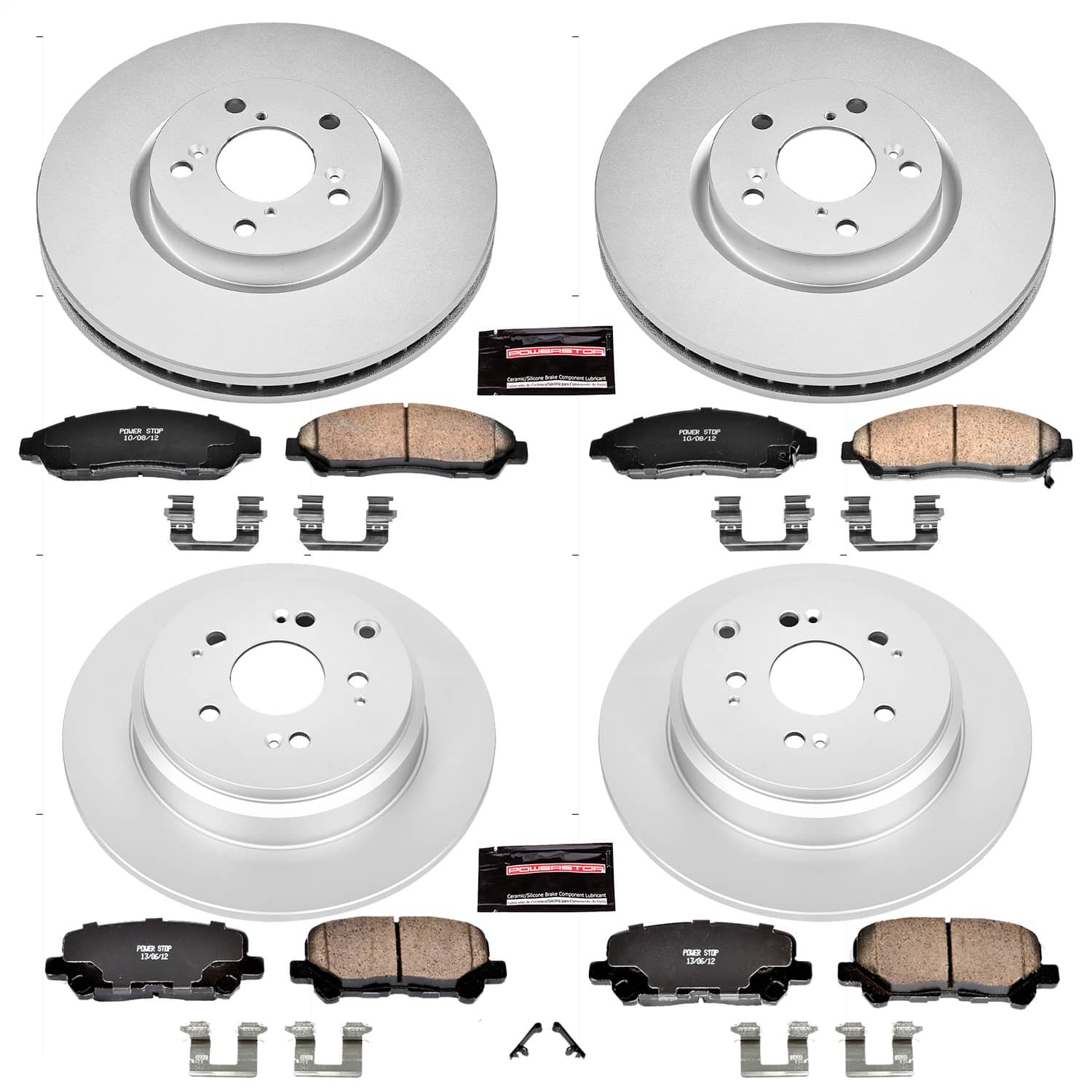 Power Stop - CRK6084 - Front and Rear - Disc Brake Pad and Rotor Kit