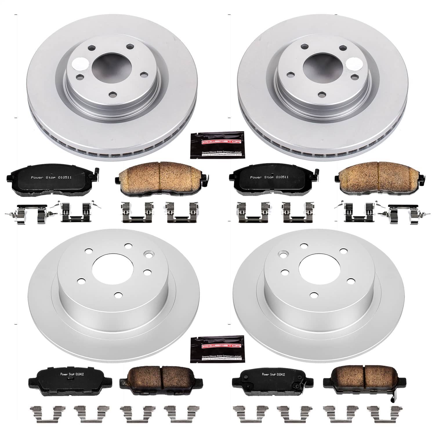 Power Stop - CRK6095 - Front and Rear - Disc Brake Pad and Rotor Kit