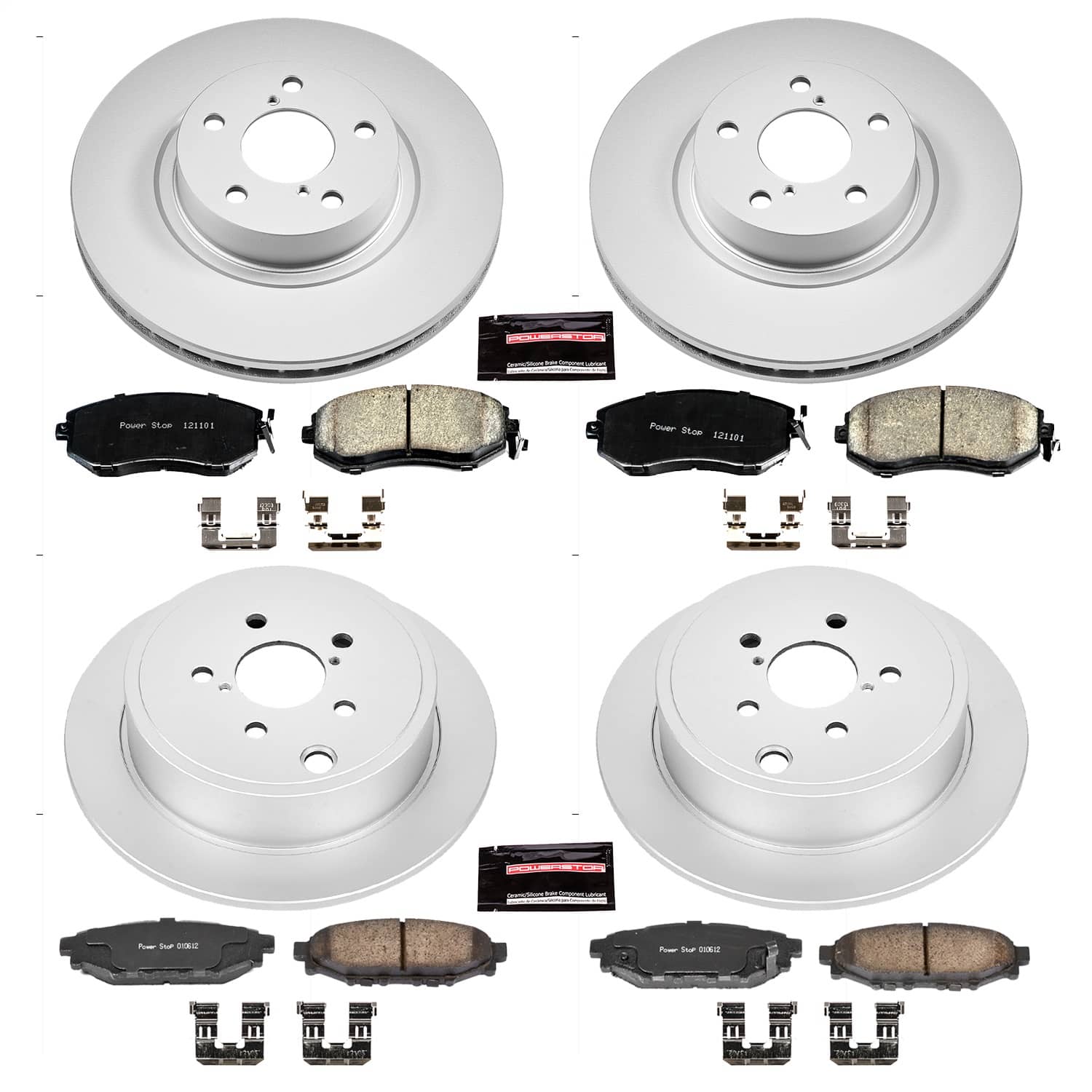 Power Stop - CRK6112 - Front and Rear - Disc Brake Pad and Rotor Kit