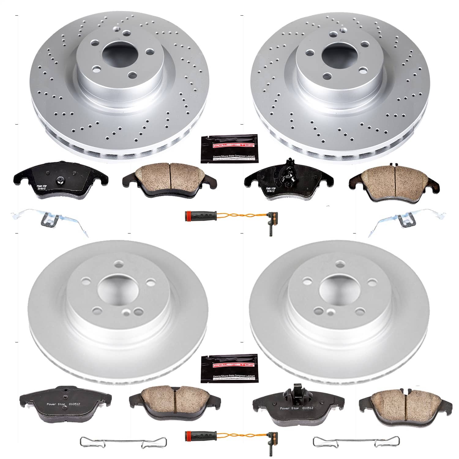 Power Stop - CRK6206 - Front and Rear - Disc Brake Pad and Rotor Kit