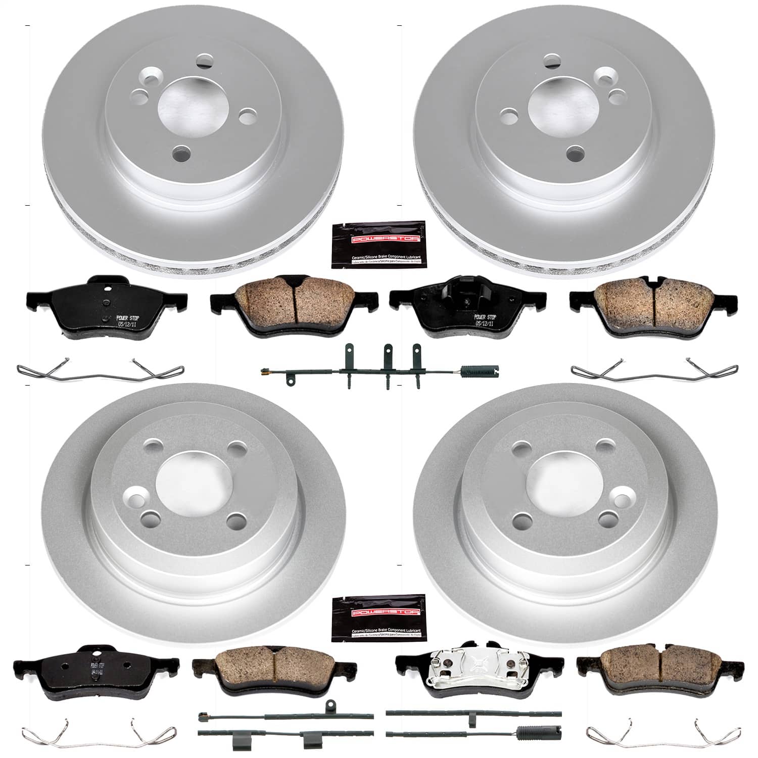 Power Stop - CRK6296 - Front and Rear - Disc Brake Pad and Rotor Kit