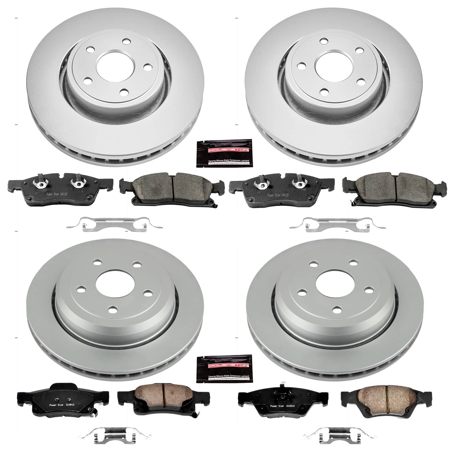 Power Stop - CRK6537 - Front and Rear - Disc Brake Pad and Rotor Kit