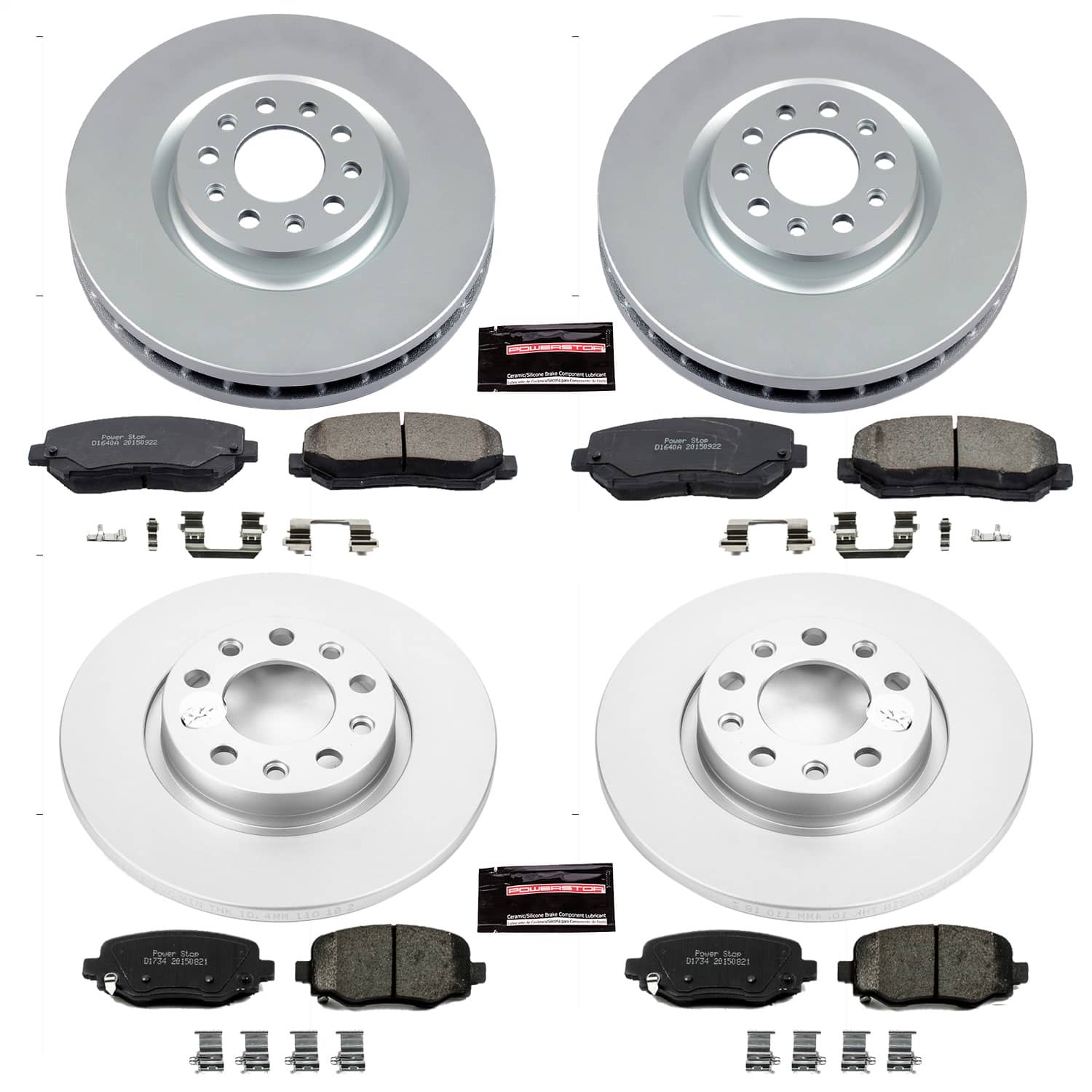 Power Stop - CRK6539 - Front and Rear - Disc Brake Pad and Rotor Kit