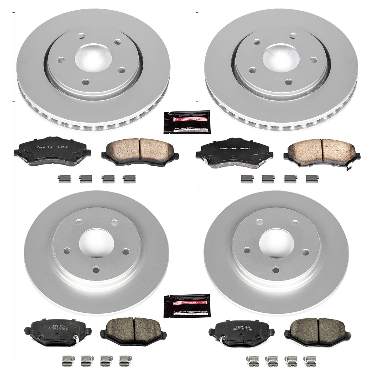 Power Stop - CRK6563 - Front and Rear - Disc Brake Pad and Rotor Kit