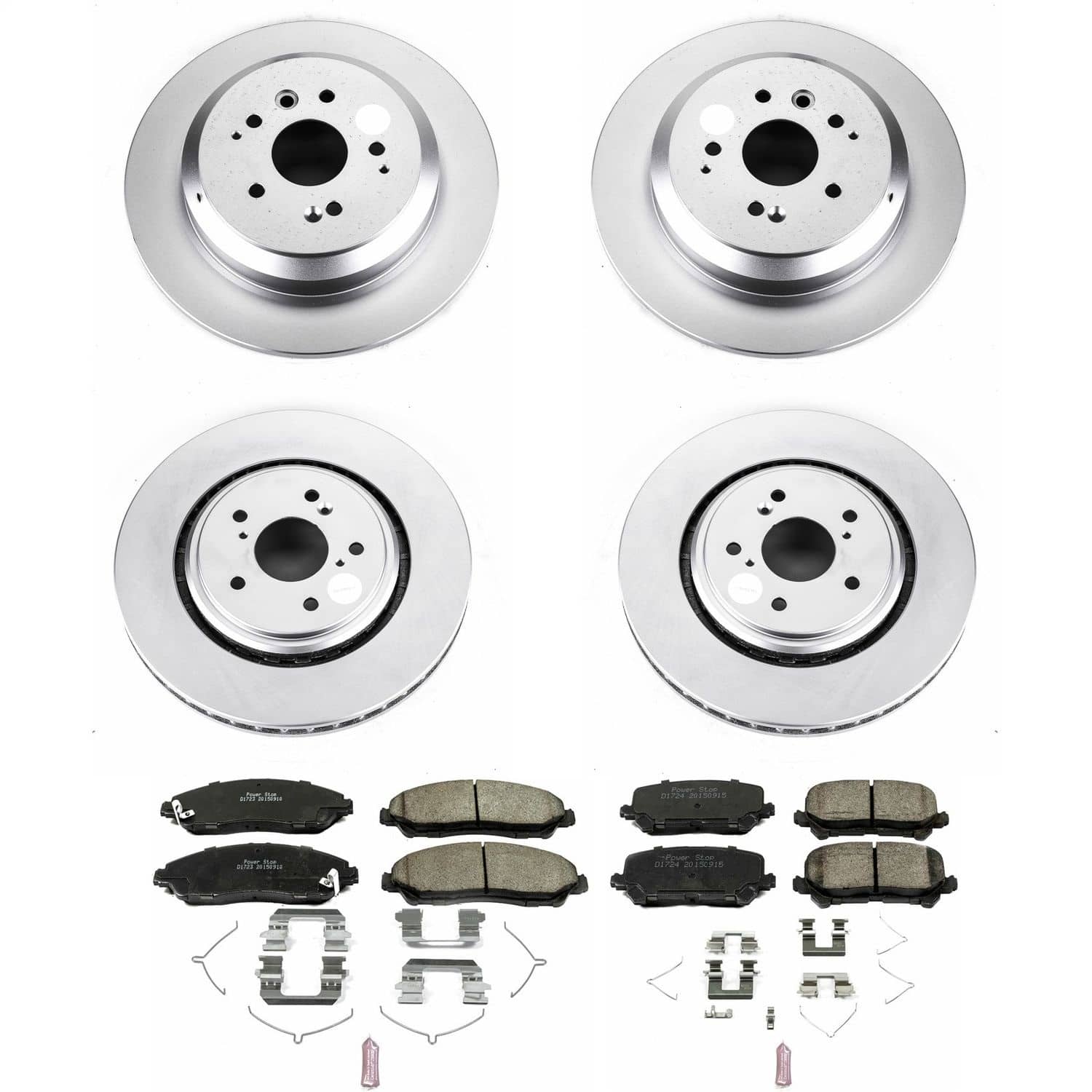 Power Stop - CRK6956 - Front and Rear - Disc Brake Pad and Rotor Kit