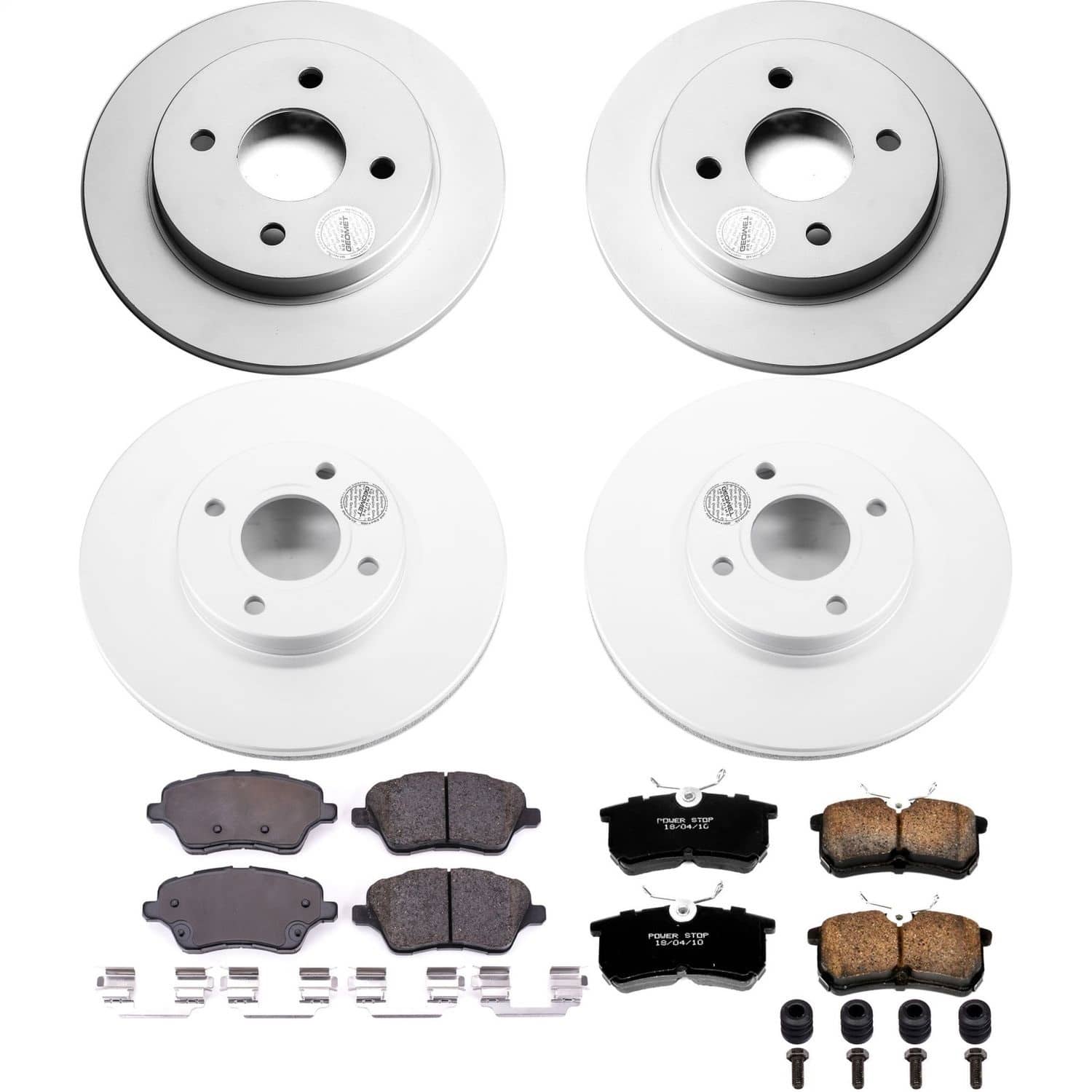 Power Stop - CRK7002 - Front and Rear - Disc Brake Pad and Rotor Kit