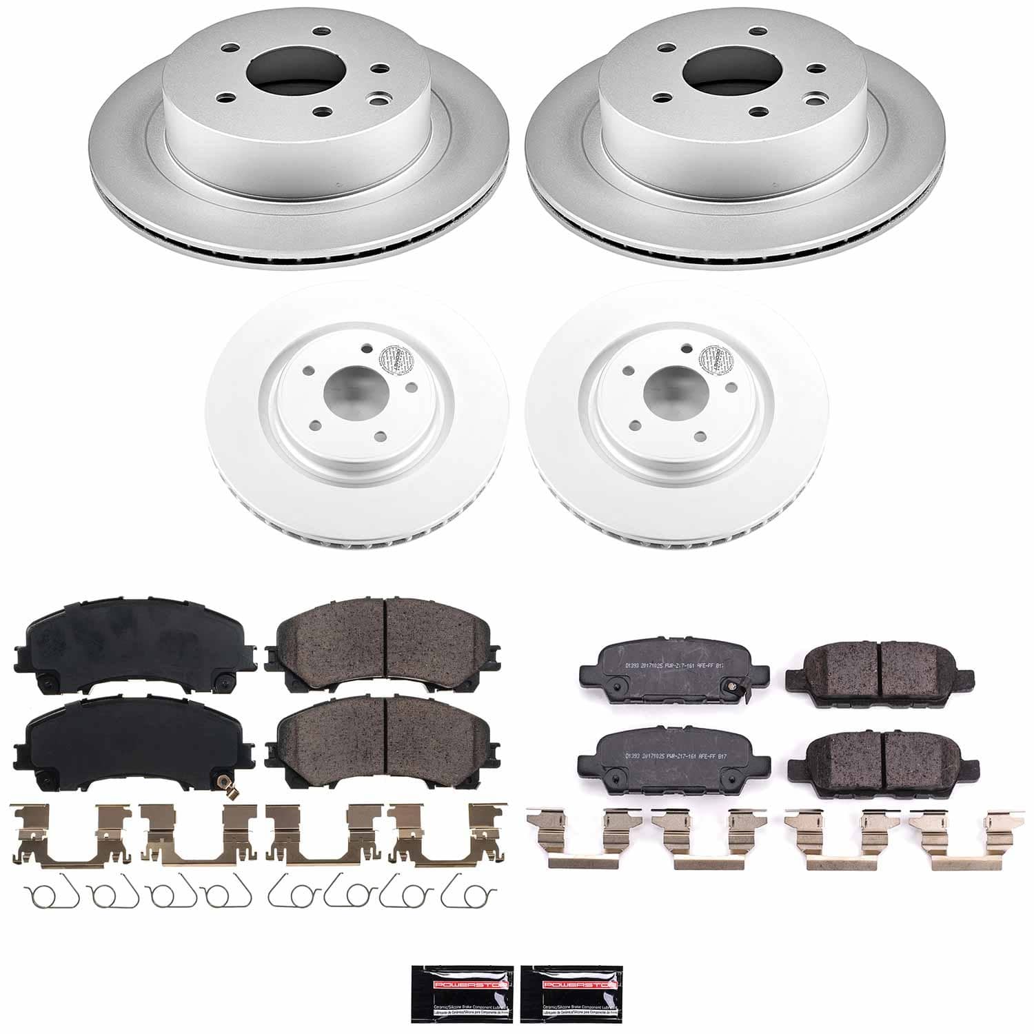 Power Stop - CRK7033 - Front and Rear - Disc Brake Pad and Rotor Kit
