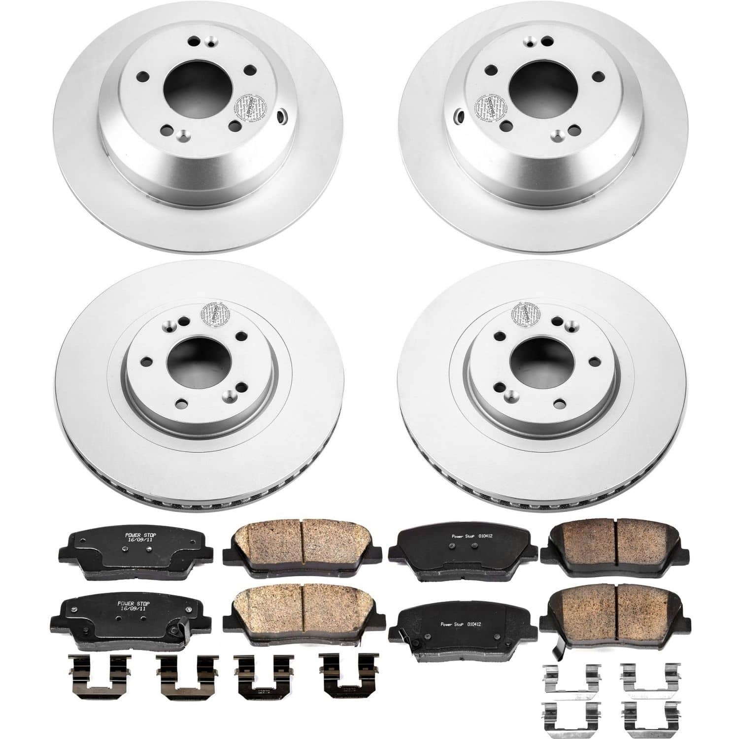 Power Stop - CRK7063 - Front and Rear - Disc Brake Pad and Rotor Kit