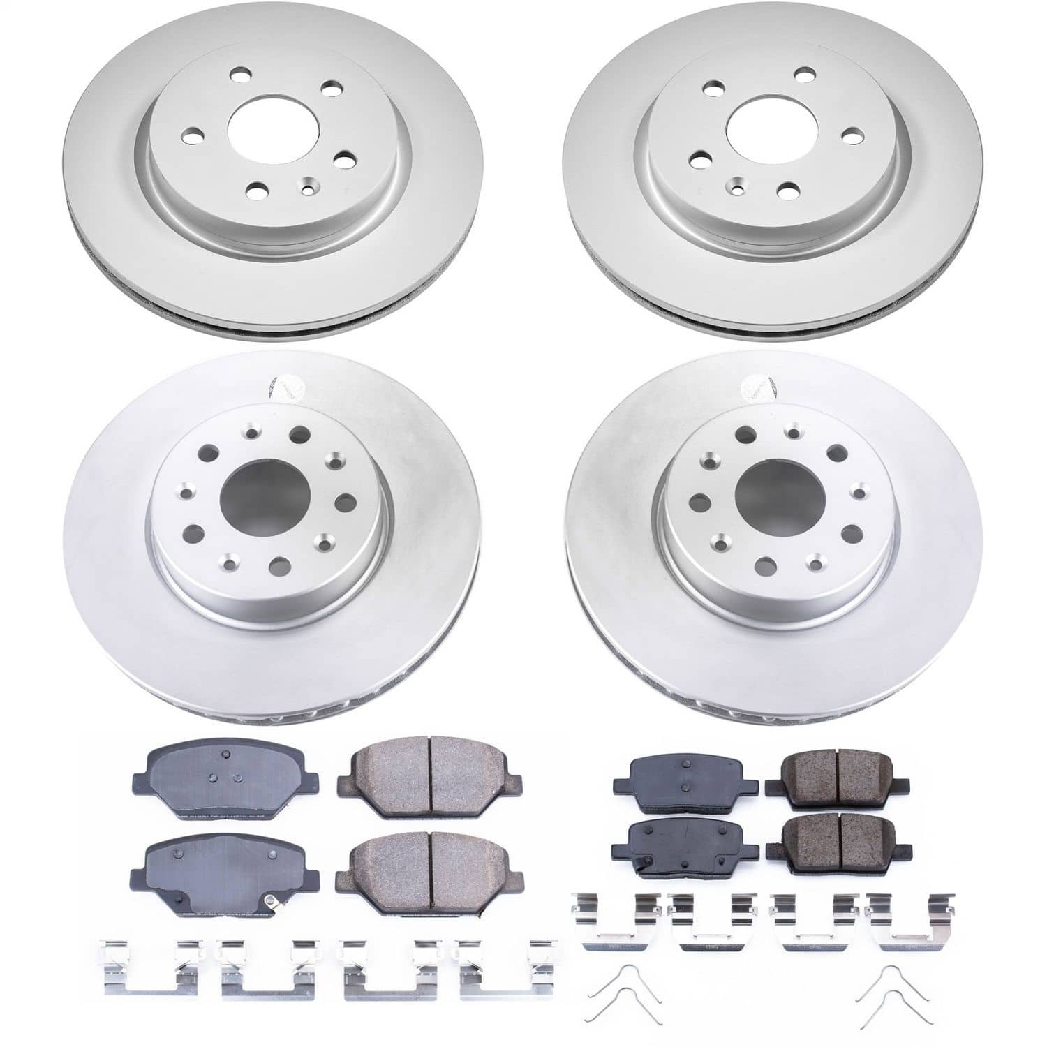 Power Stop - CRK7296 - Front and Rear - Disc Brake Pad and Rotor Kit