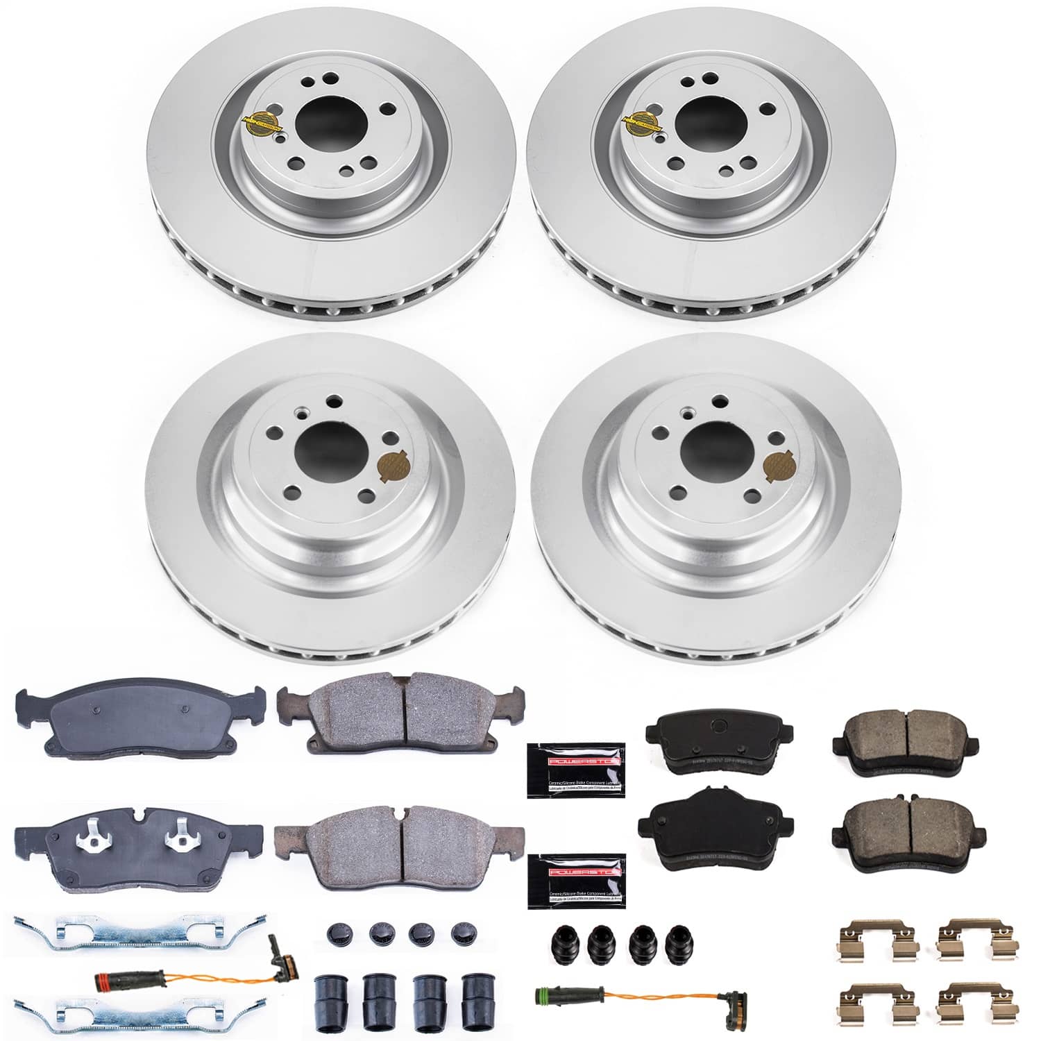 Power Stop - CRK7445 - Front and Rear - Disc Brake Pad and Rotor Kit
