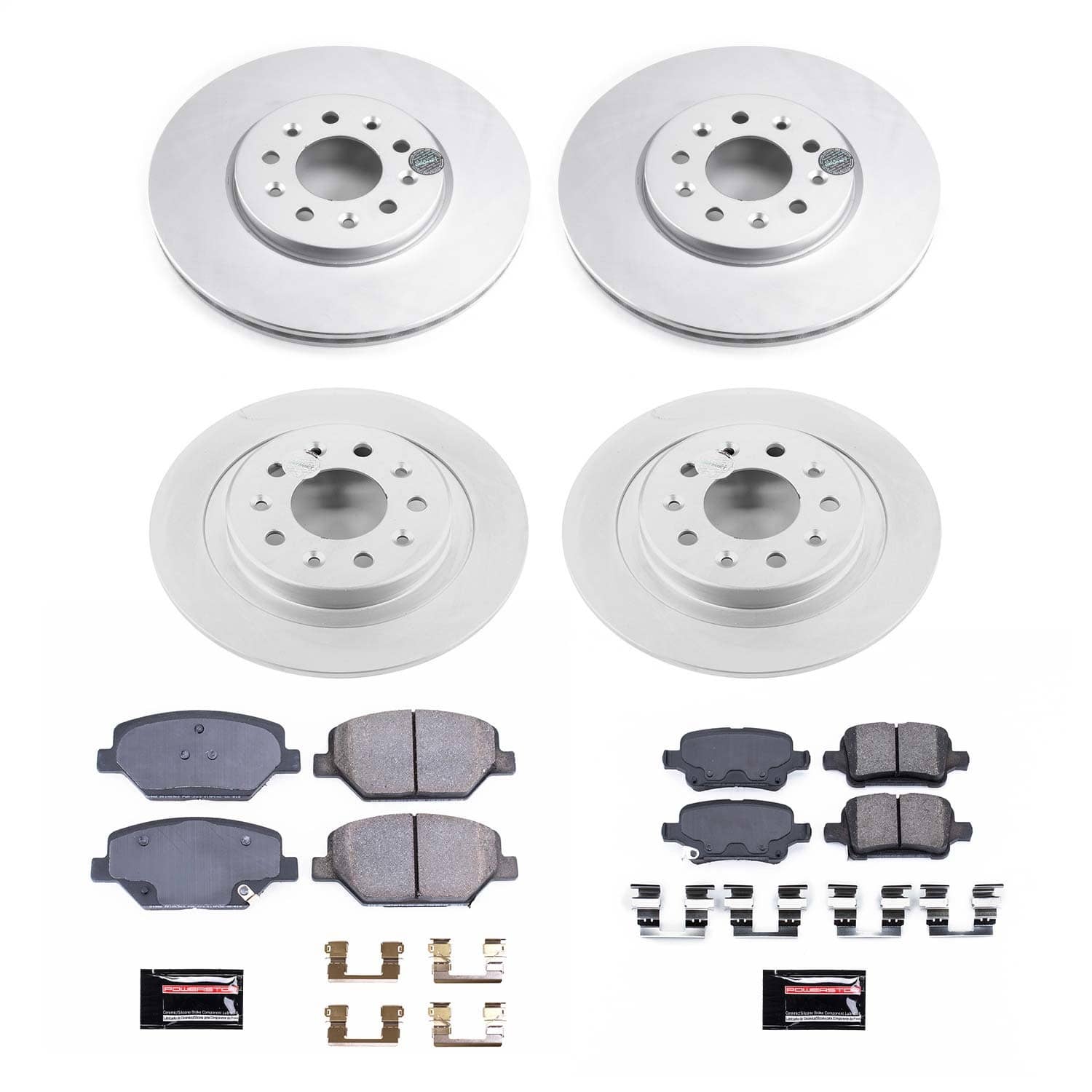 Power Stop - CRK7557 - Front and Rear - Disc Brake Pad and Rotor Kit
