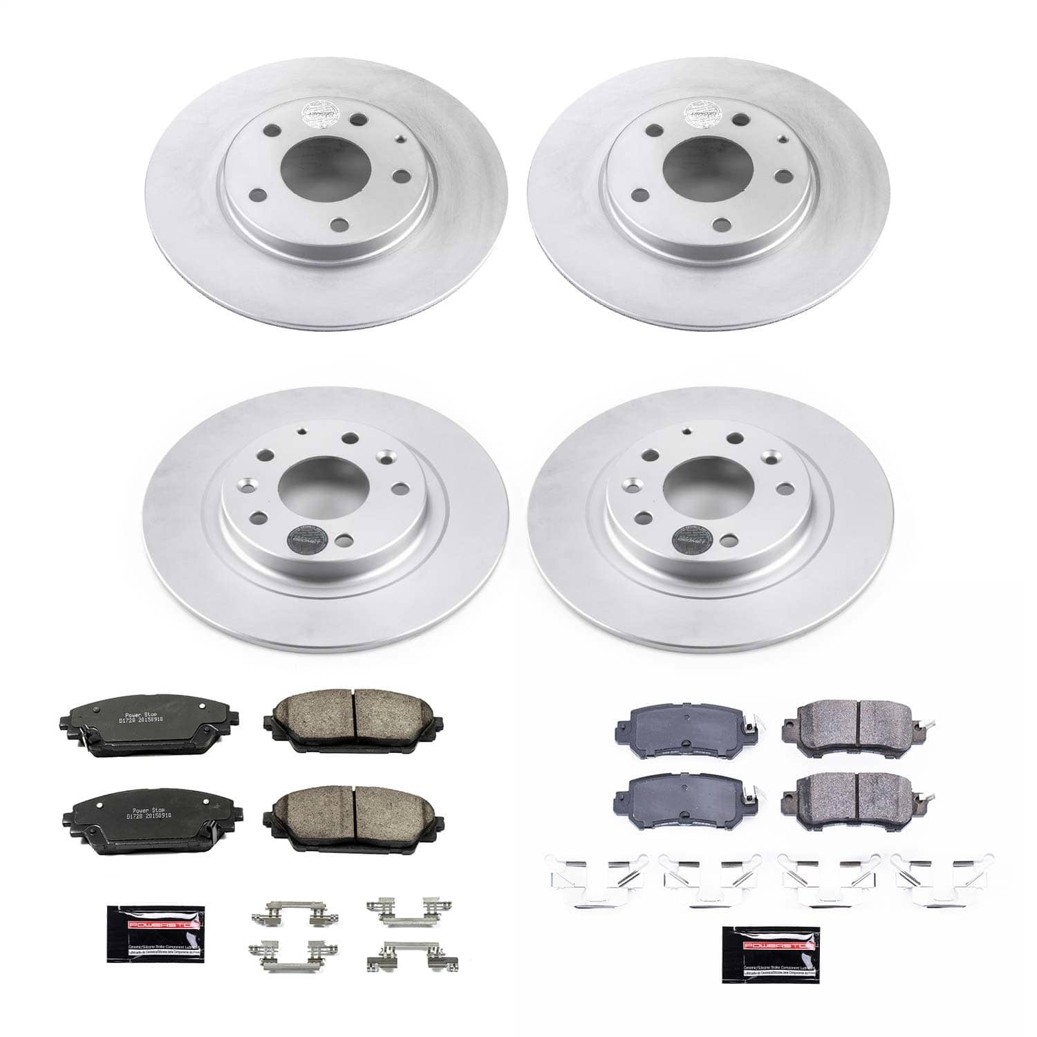 Power Stop - CRK7608 - Front and Rear - Disc Brake Pad and Rotor Kit