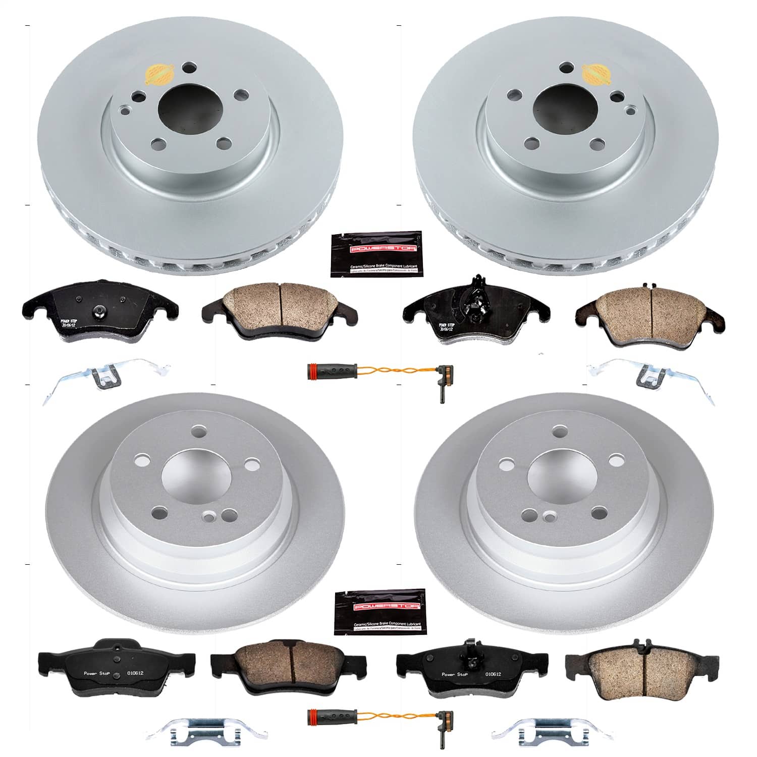 Power Stop - CRK7612 - Front and Rear - Disc Brake Pad and Rotor Kit
