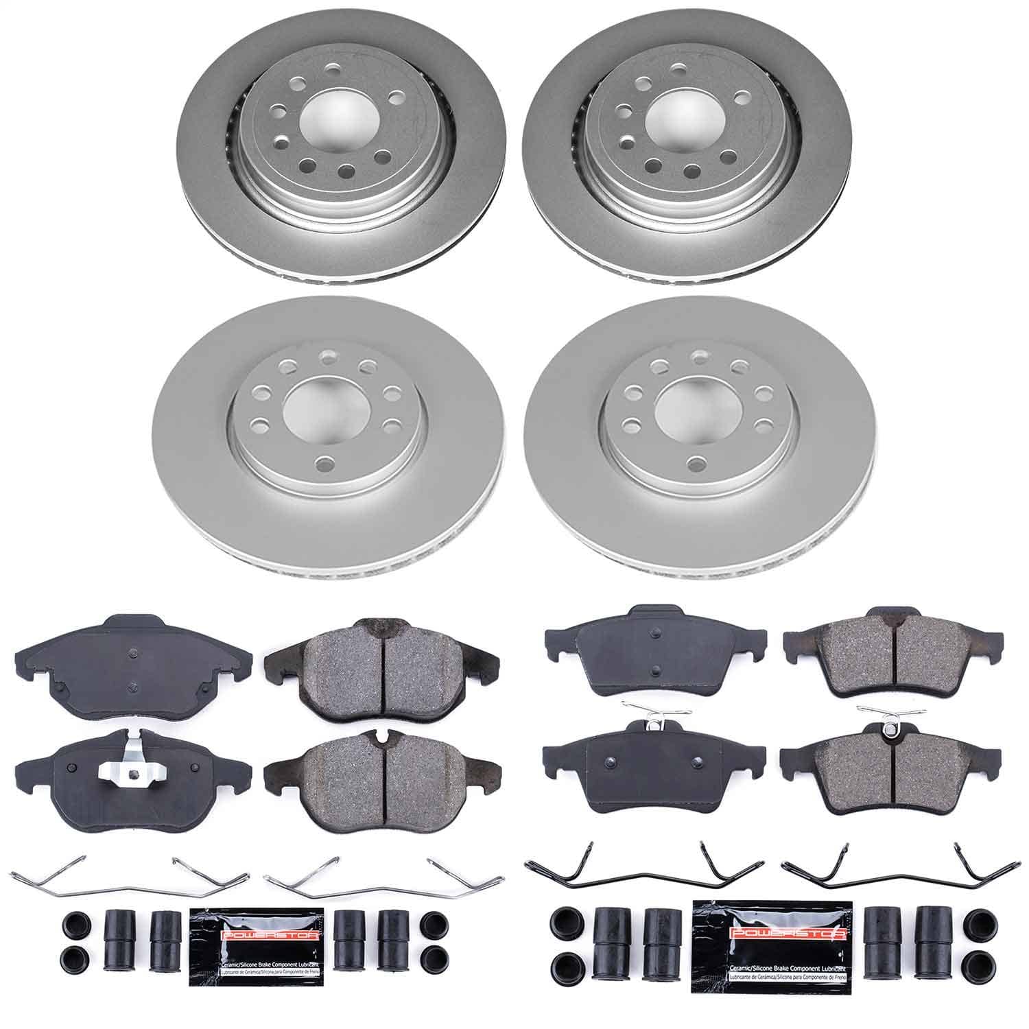 Power Stop - CRK8156 - Front and Rear - Disc Brake Pad and Rotor Kit