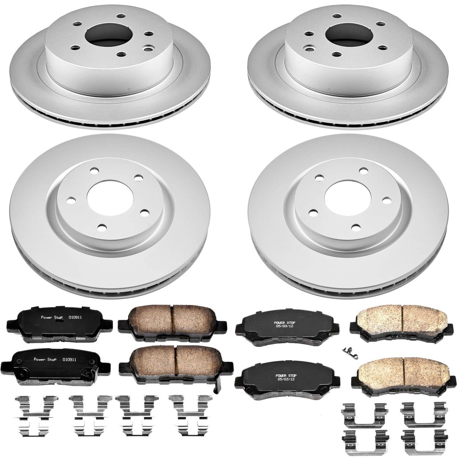 Power Stop - CRK8268 - Front and Rear - Disc Brake Pad and Rotor Kit