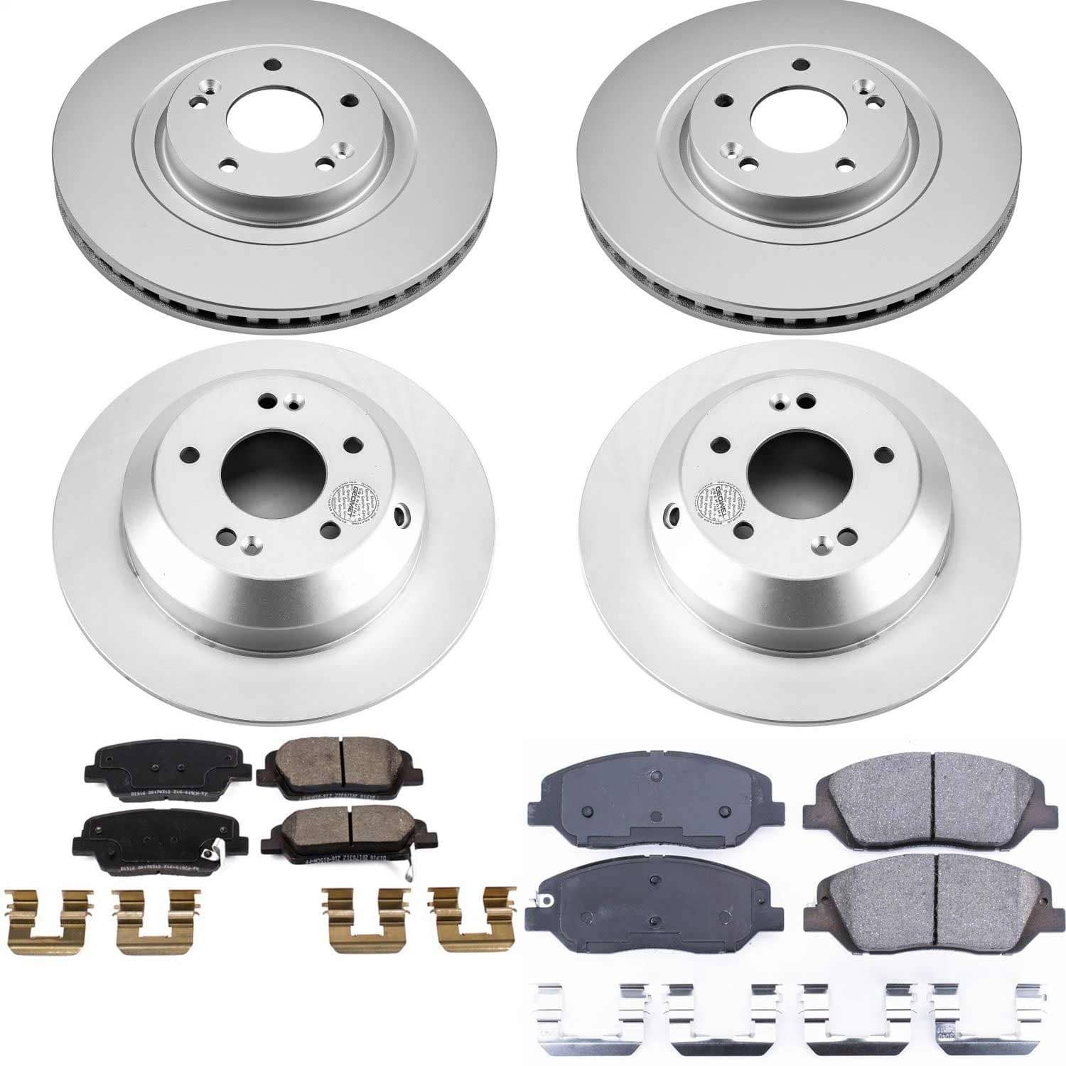 Power Stop - CRK8281 - Front and Rear - Disc Brake Pad and Rotor Kit