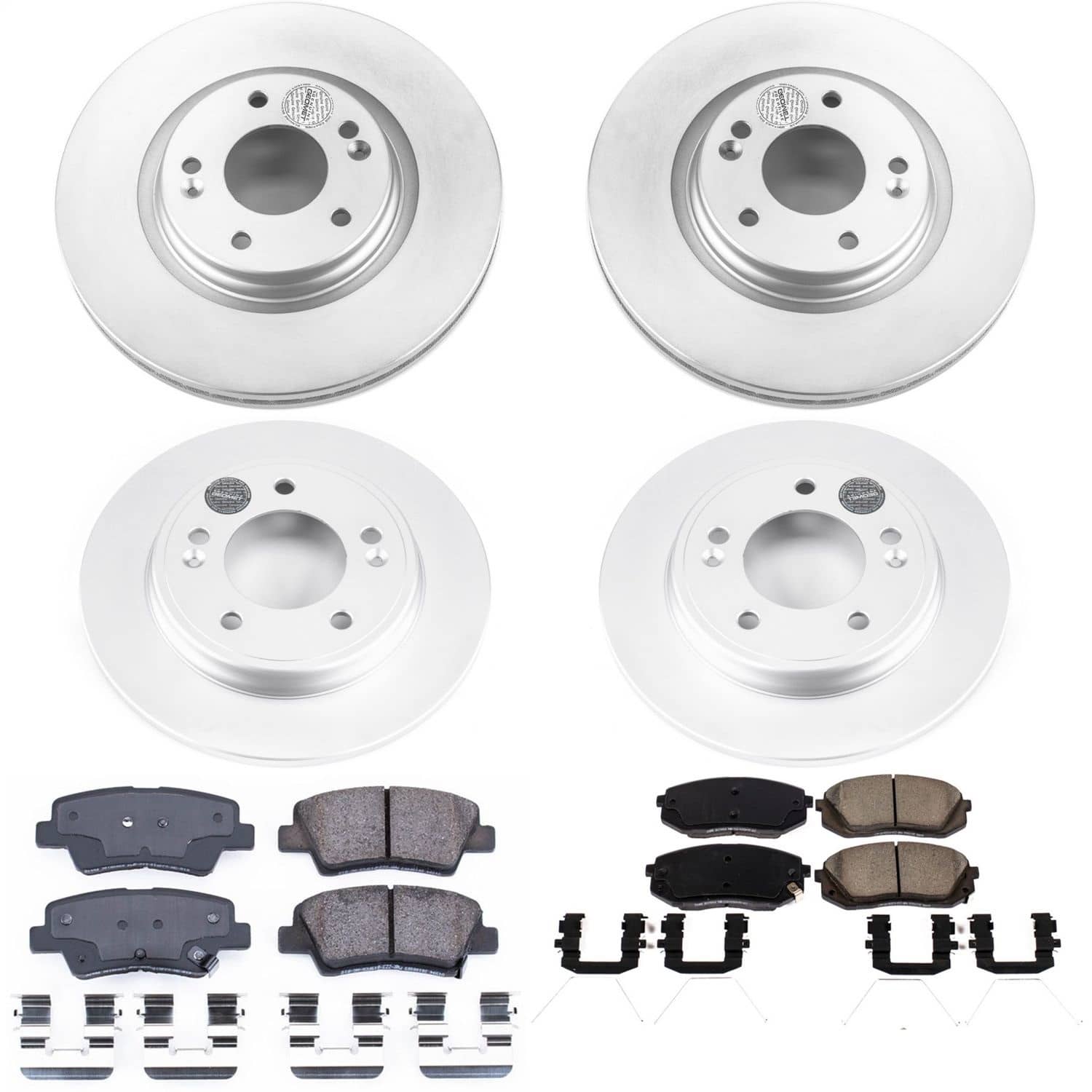 Power Stop - CRK8345 - Front and Rear - Disc Brake Pad and Rotor Kit