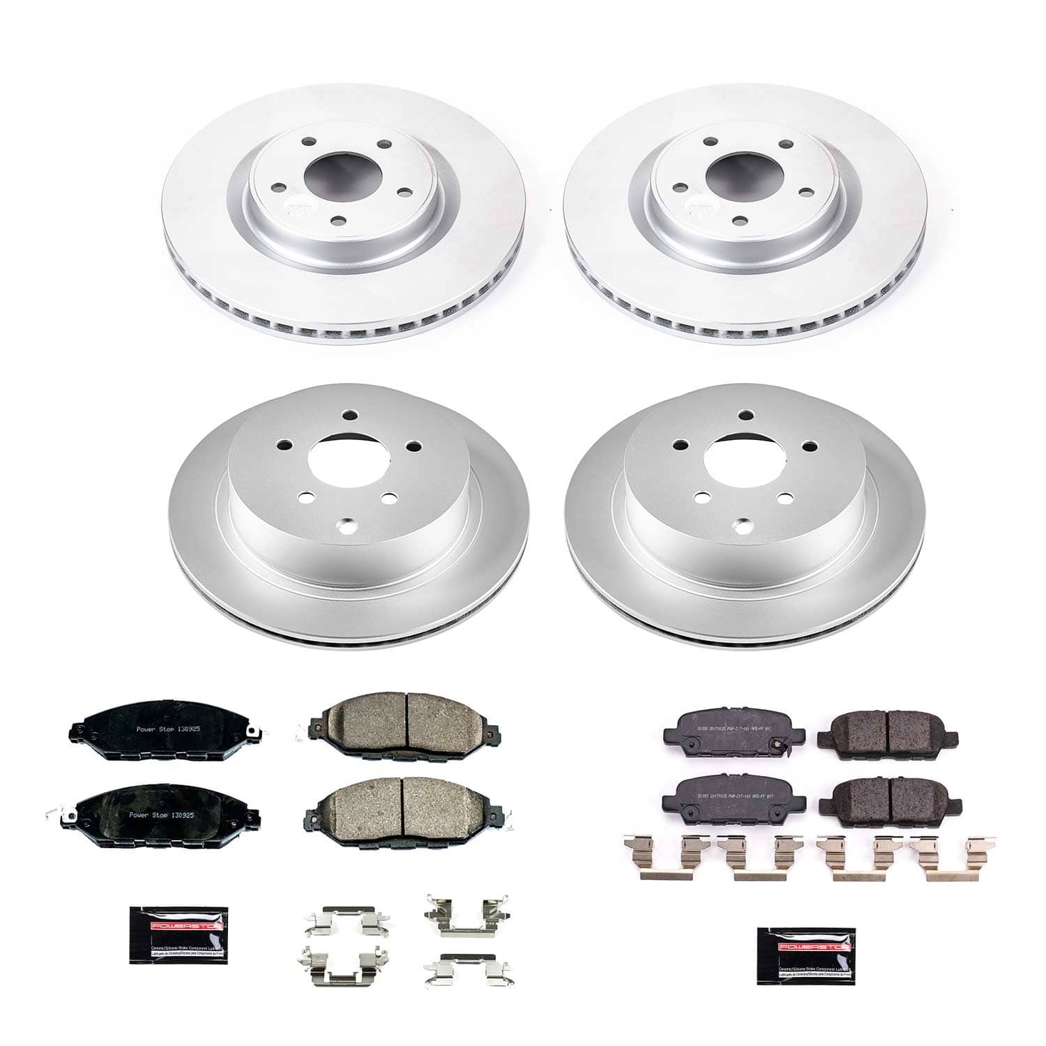 Power Stop - CRK8347 - Front and Rear - Disc Brake Pad and Rotor Kit