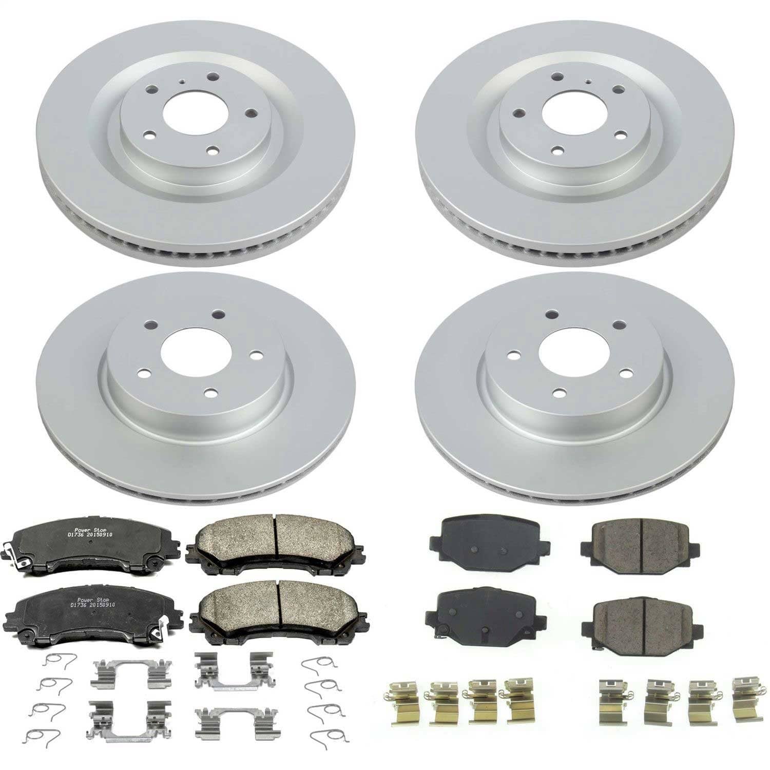 Power Stop - CRK8451 - Front and Rear - Disc Brake Pad and Rotor Kit
