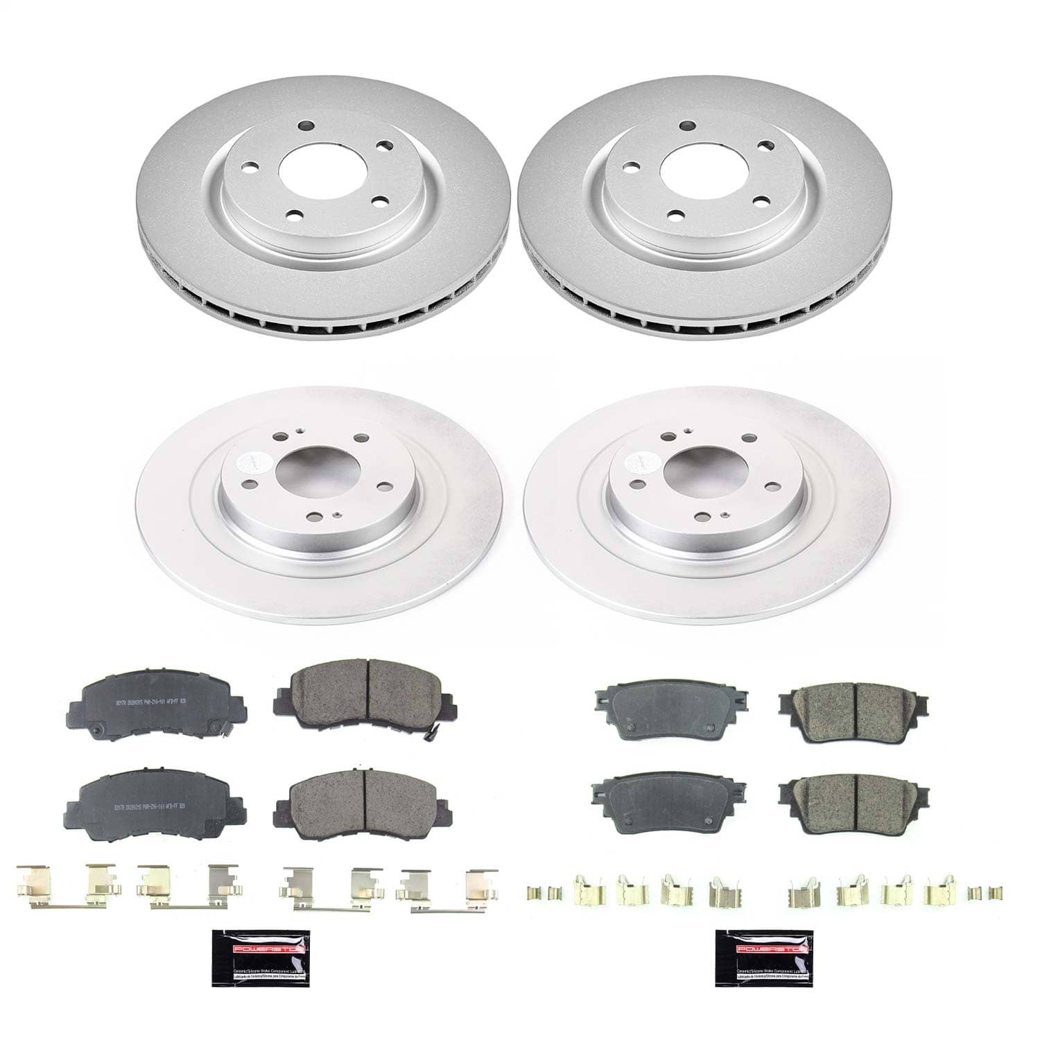 Power Stop - CRK8460 - Front and Rear - Disc Brake Pad and Rotor Kit
