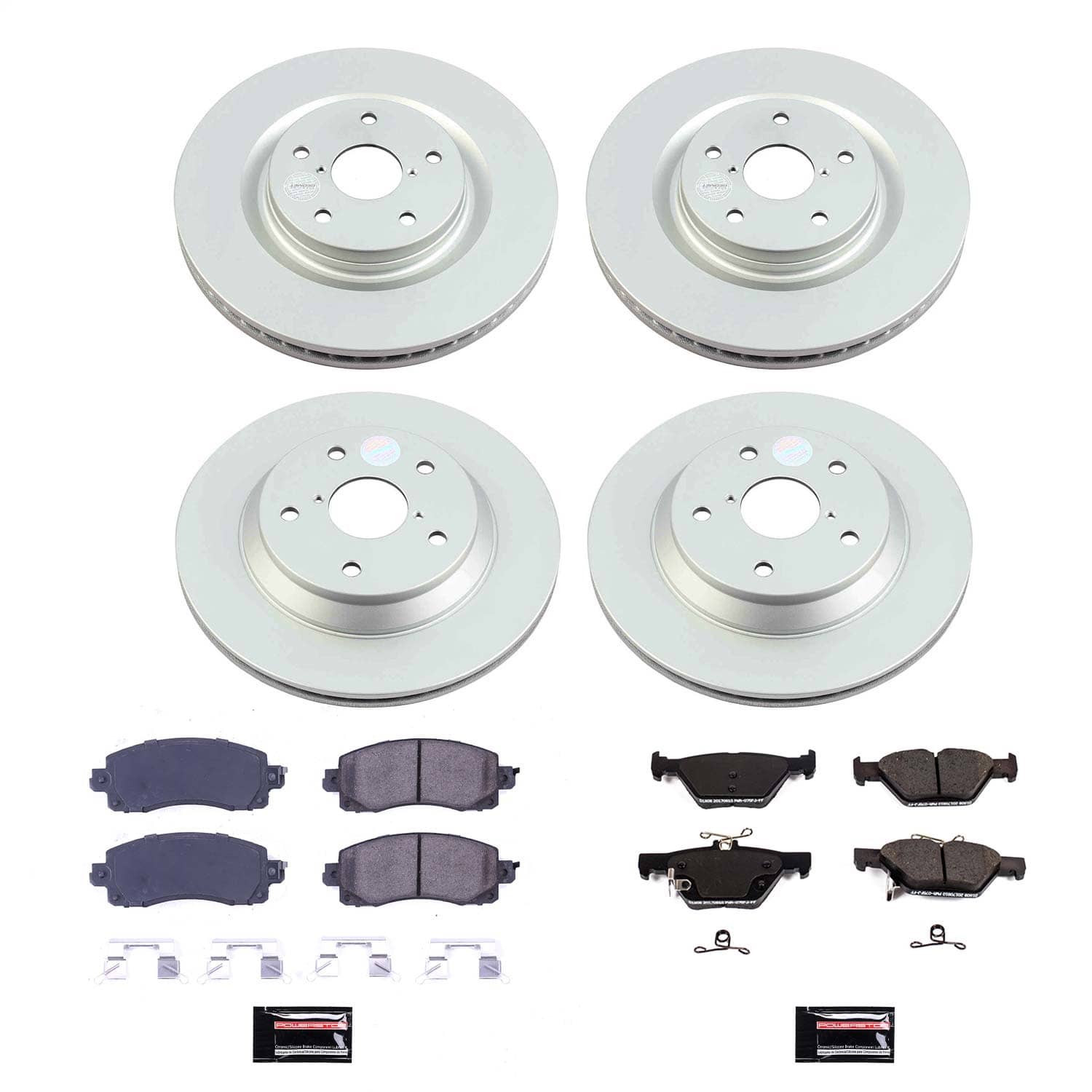 Power Stop - CRK8521 - Front and Rear - Disc Brake Pad and Rotor Kit