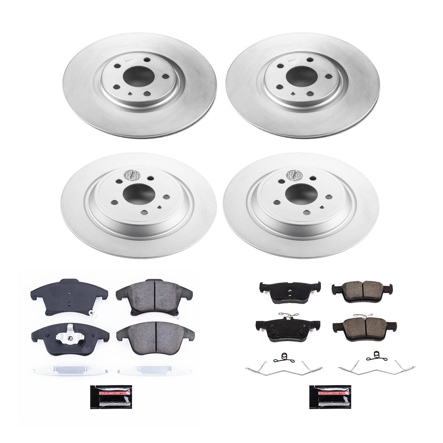 Power Stop - CRK8534 - Front and Rear - Disc Brake Pad and Rotor Kit