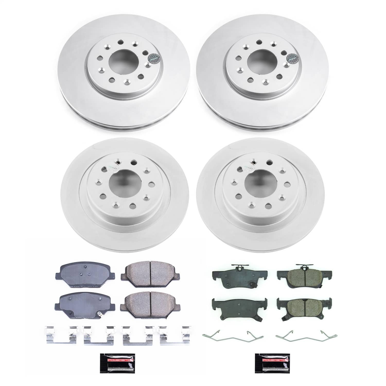 Power Stop - CRK8632 - Front and Rear - Disc Brake Pad and Rotor Kit