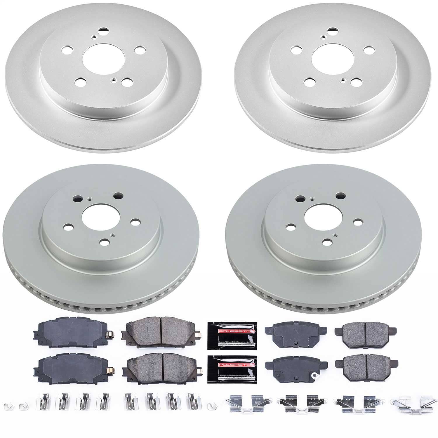 Power Stop - CRK8634 - Front and Rear - Disc Brake Pad and Rotor Kit