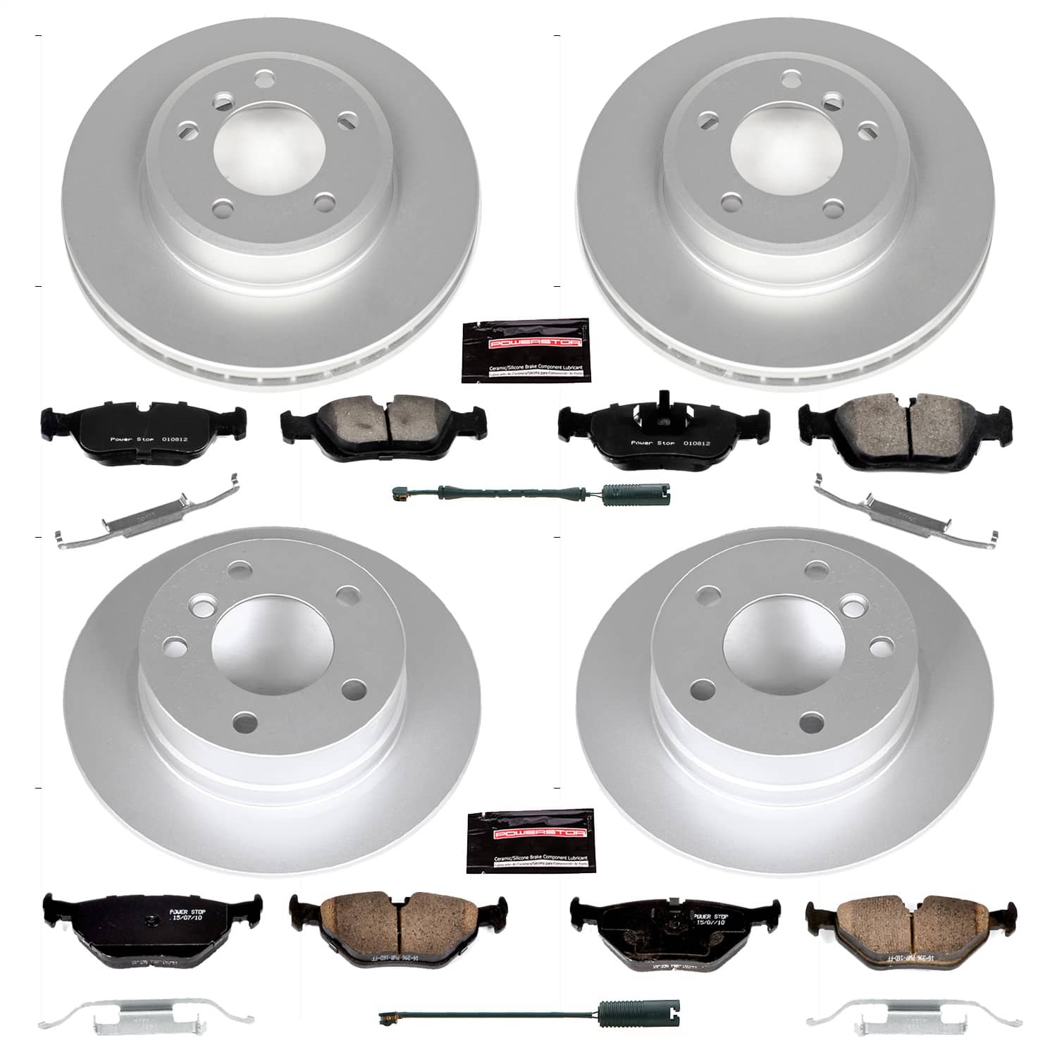 Power Stop - CRK870 - Front and Rear - Disc Brake Pad and Rotor Kit