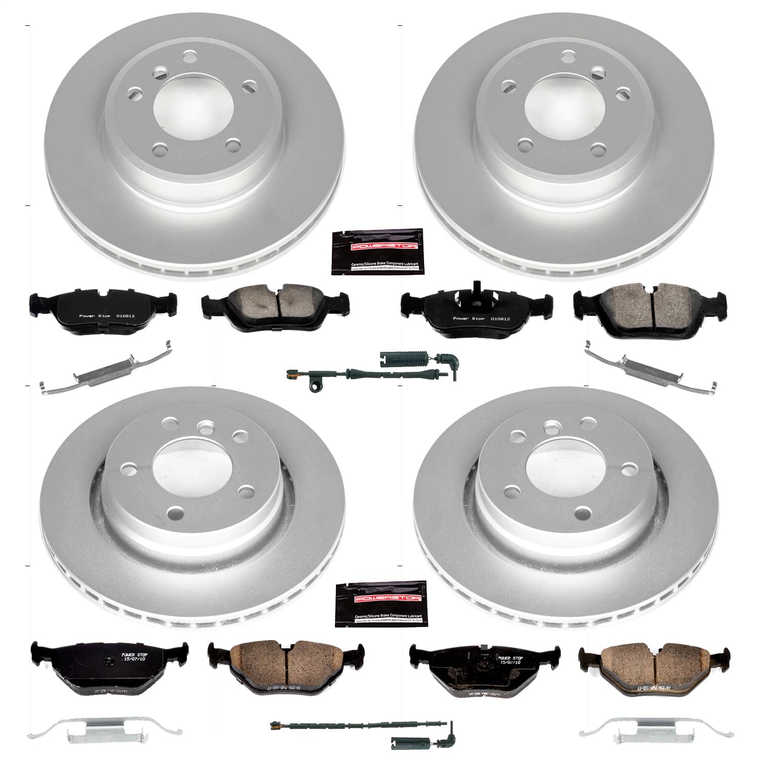 Power Stop - CRK871 - Front and Rear - Disc Brake Pad and Rotor Kit
