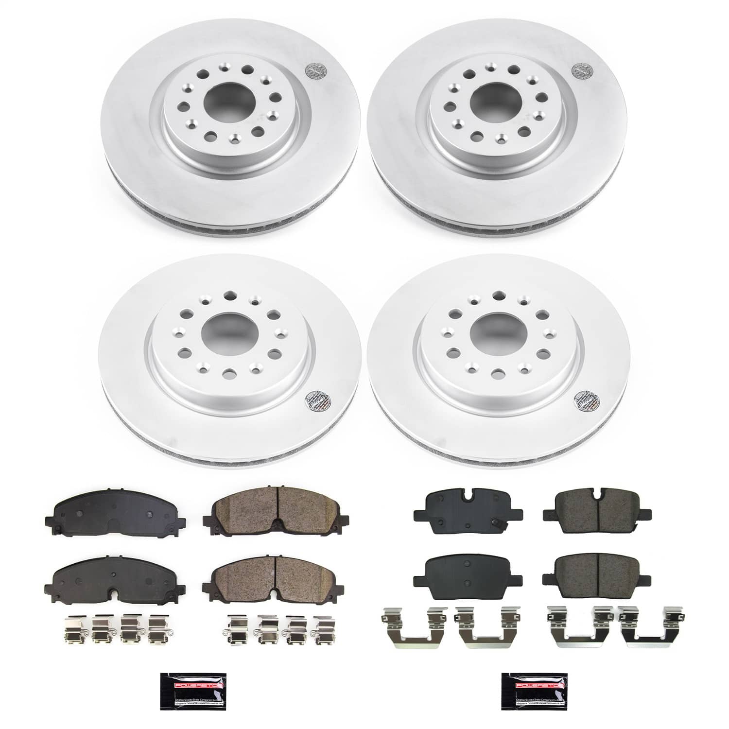Power Stop - CRK8796 - Front and Rear - Disc Brake Pad and Rotor Kit