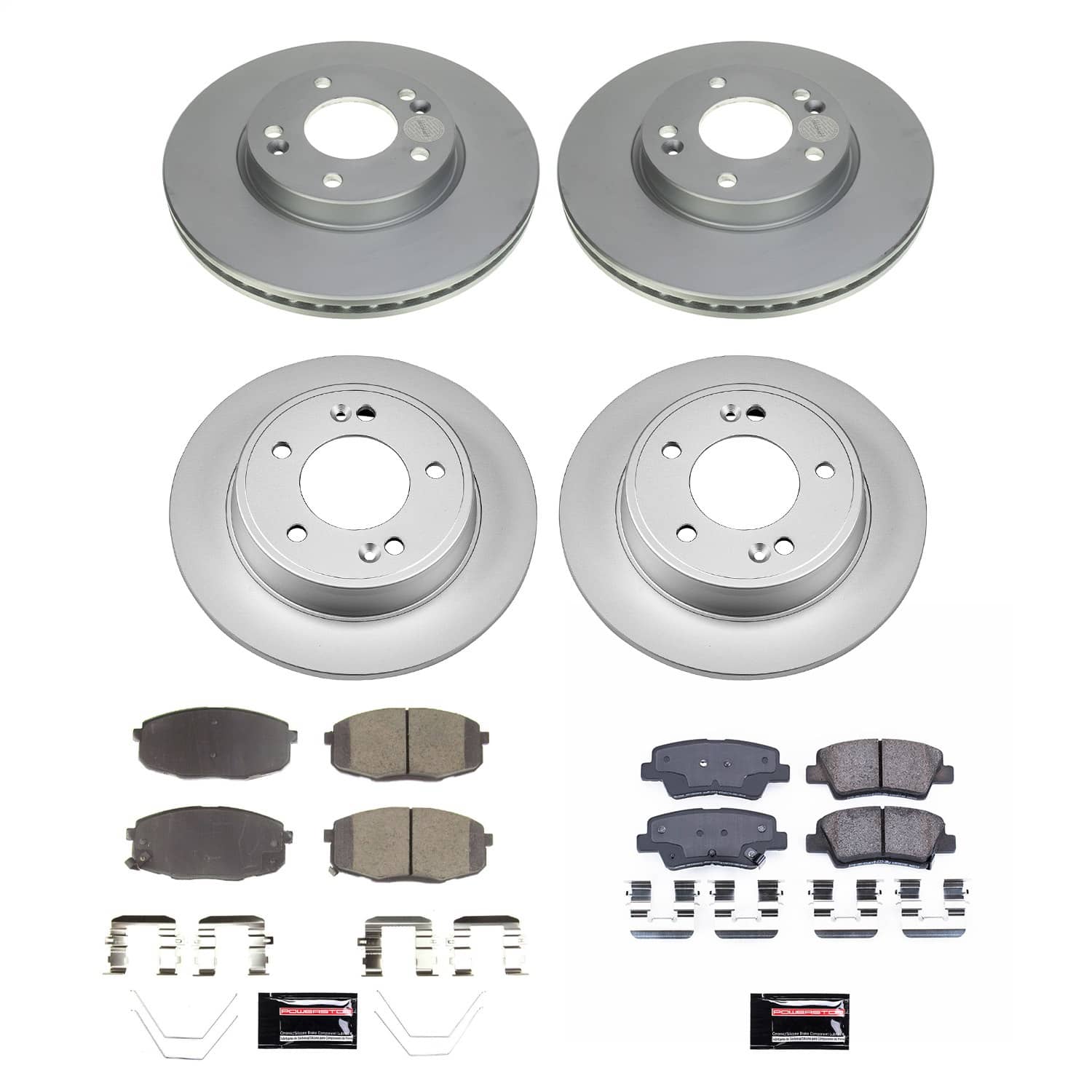 Power Stop - CRK8810 - Front and Rear - Disc Brake Pad and Rotor Kit