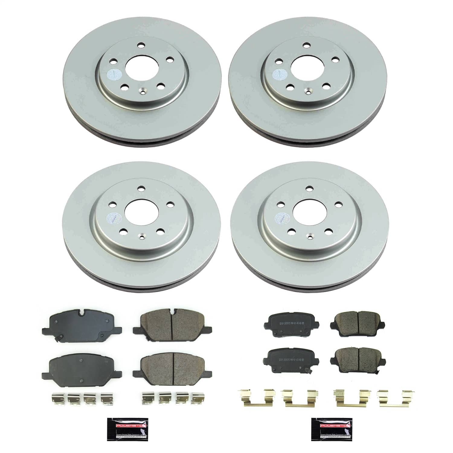 Power Stop - CRK8898 - Front and Rear - Disc Brake Pad and Rotor Kit