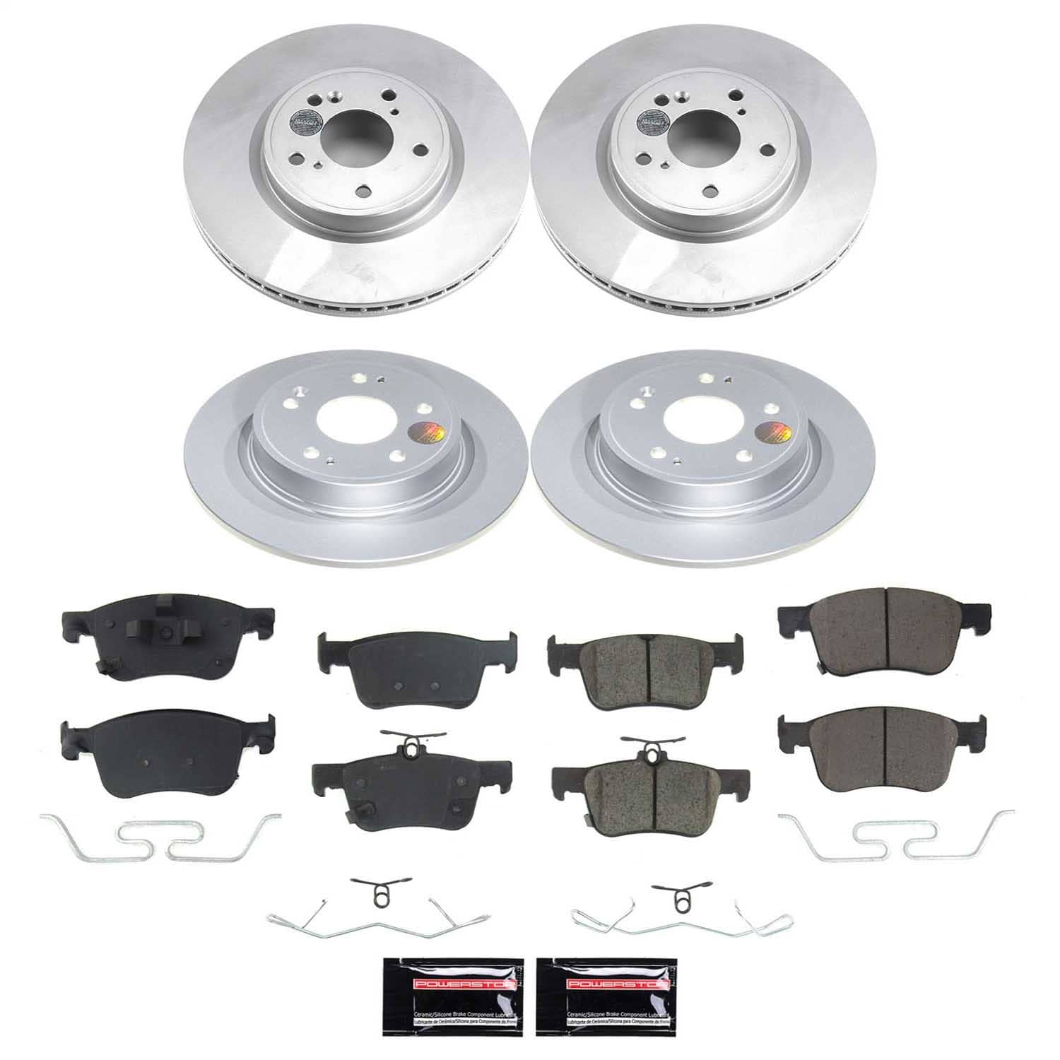 Power Stop - CRK9233 - Front and Rear - Disc Brake Pad and Rotor Kit