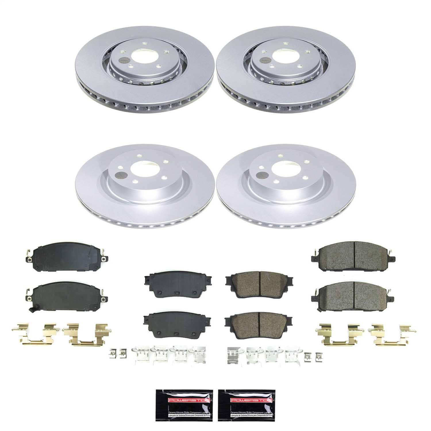 Power Stop - CRK9236 - Front and Rear - Disc Brake Pad and Rotor Kit