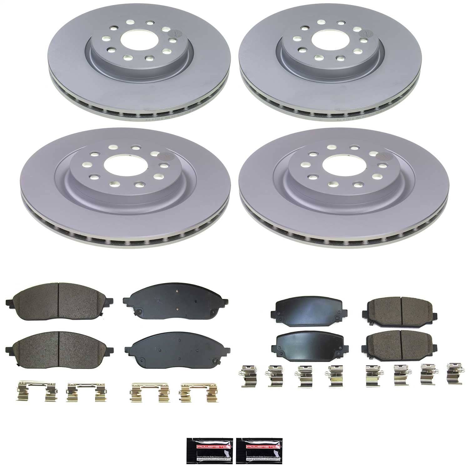 Power Stop - CRK9280 - Front and Rear - Disc Brake Pad and Rotor Kit