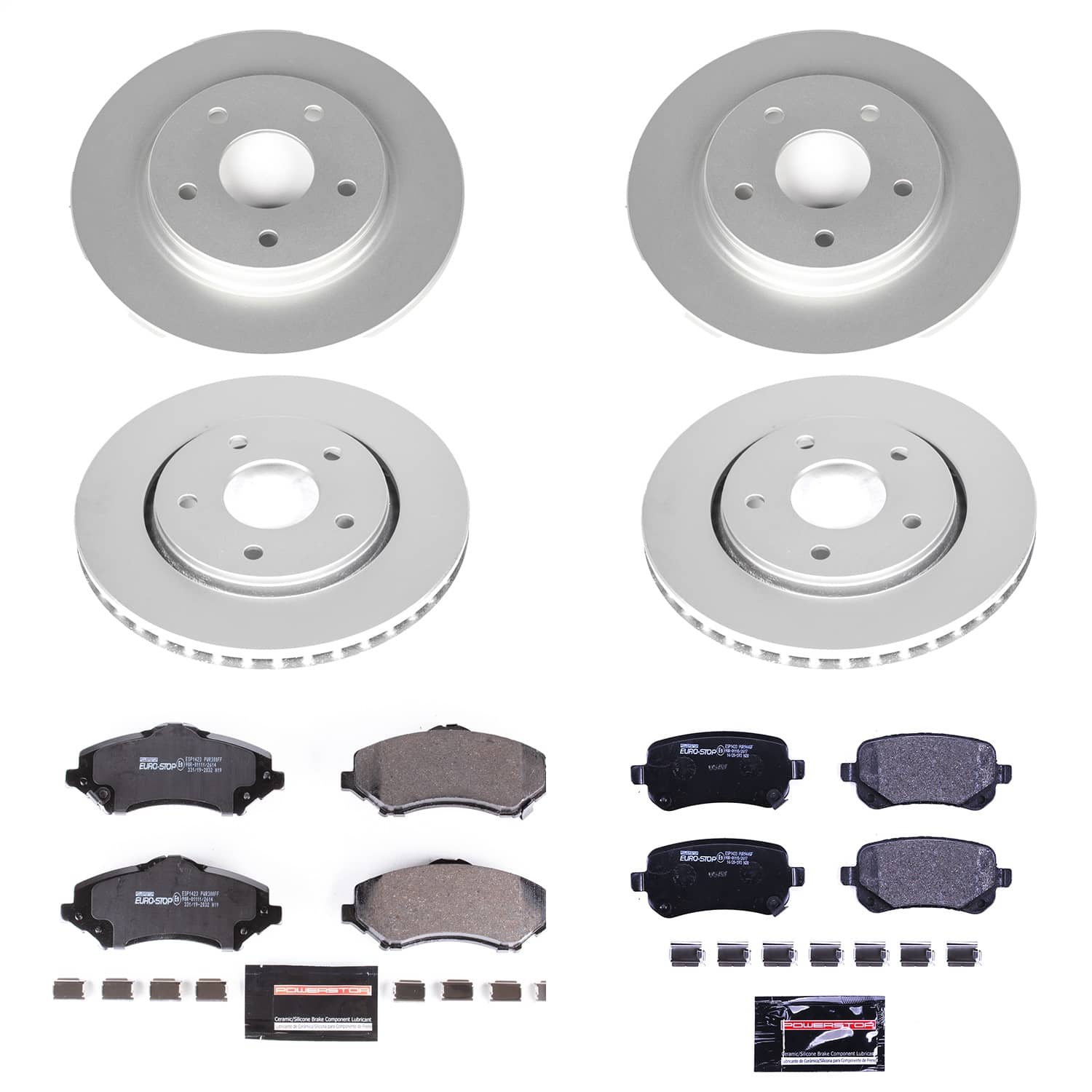 Power Stop - ESK4015 - Front and Rear - Disc Brake Pad and Rotor Kit