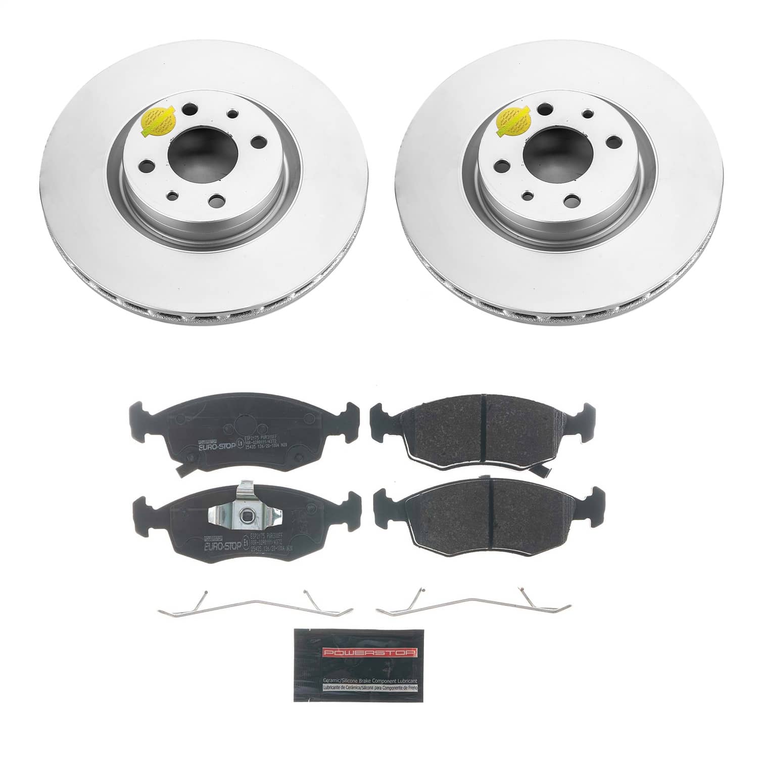 Power Stop - ESK7168 - Front - Disc Brake Pad and Rotor Kit