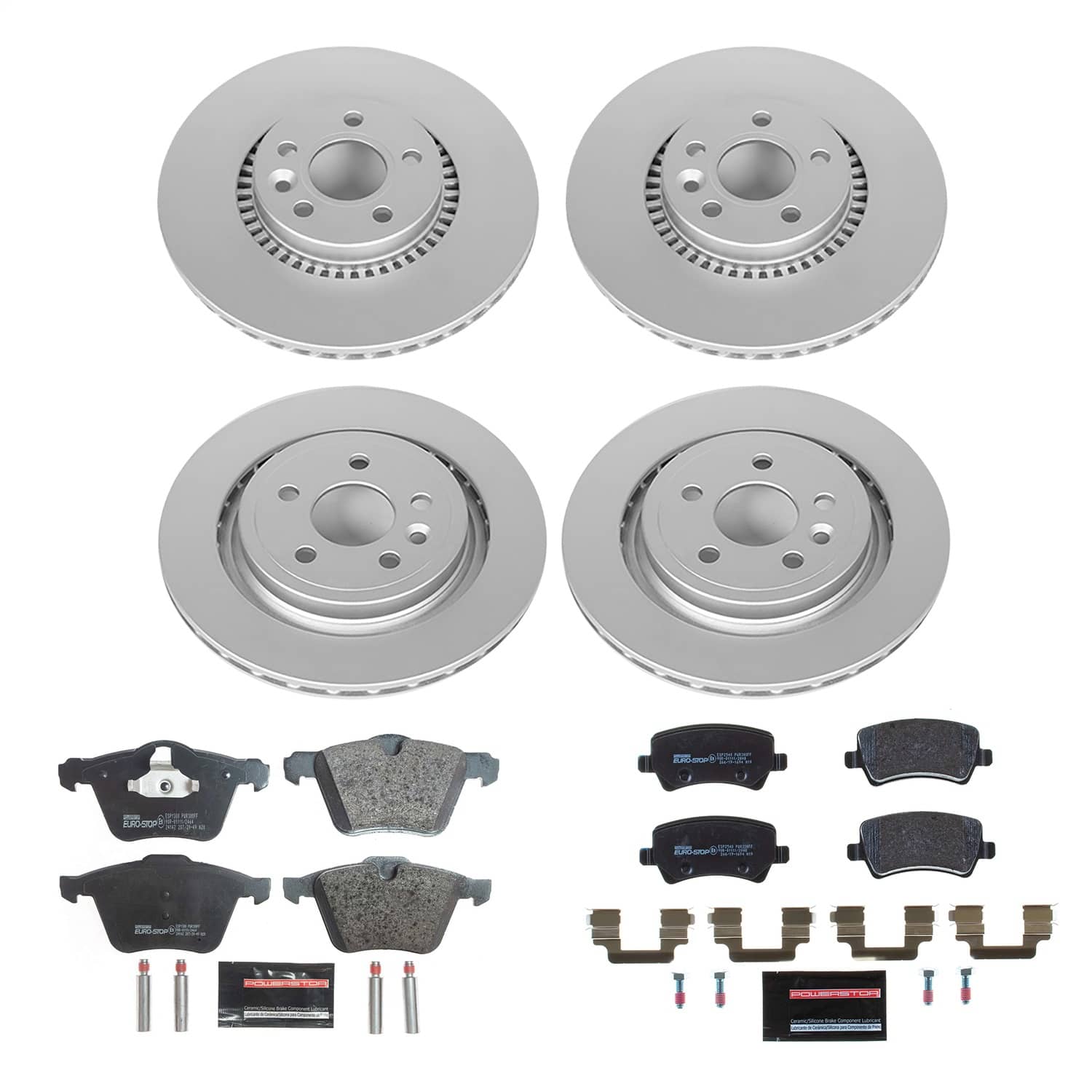 Power Stop - ESK7637 - Front and Rear - Disc Brake Pad and Rotor Kit