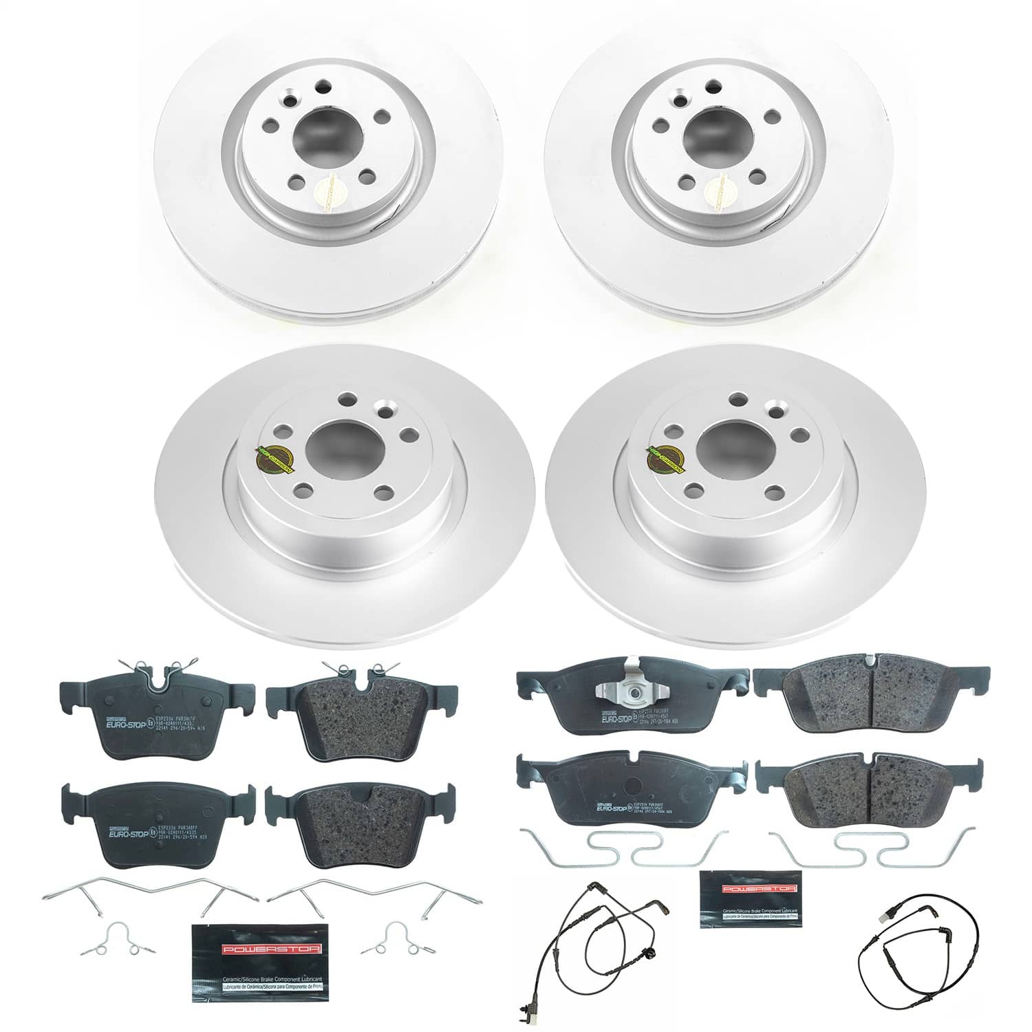 Power Stop - ESK7992 - Front and Rear - Disc Brake Pad and Rotor Kit
