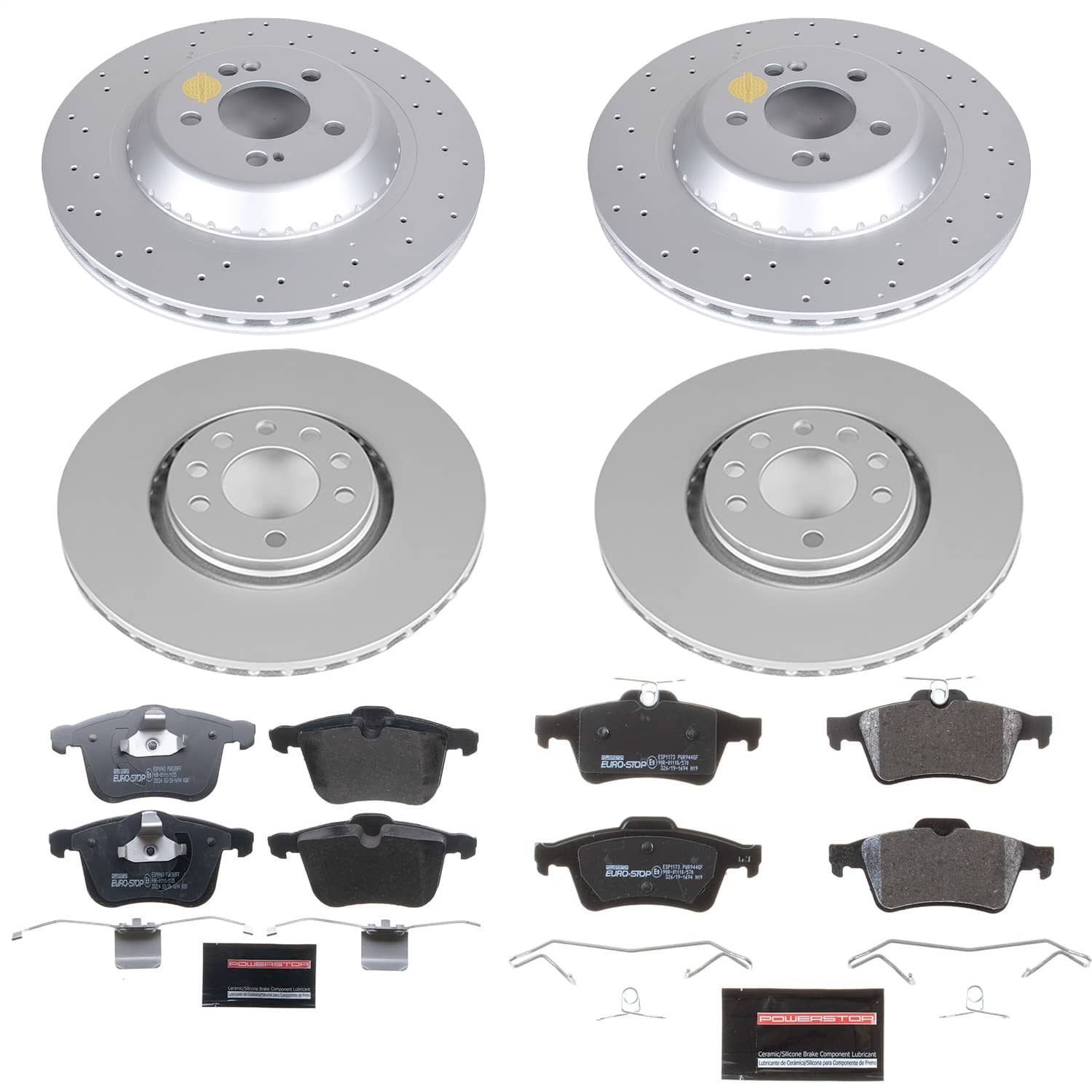 Power Stop - ESK8159 - Front and Rear - Disc Brake Pad and Rotor Kit