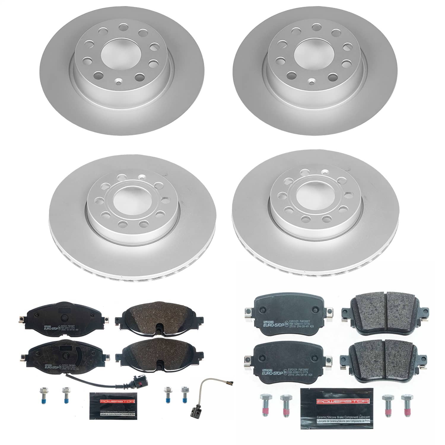 Power Stop - ESK8363 - Front and Rear - Disc Brake Pad and Rotor Kit