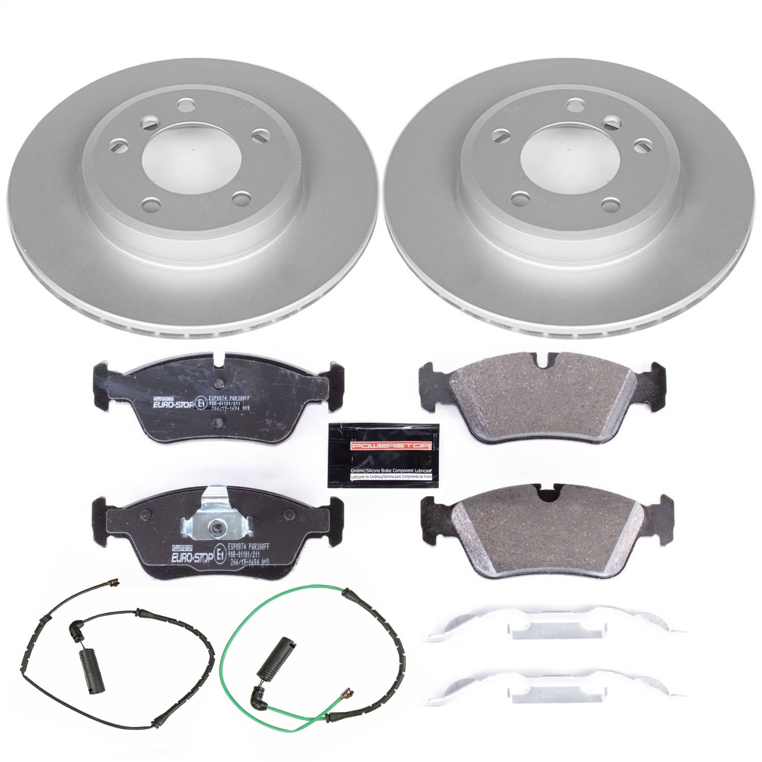 Power Stop - ESK868 - Front - Disc Brake Pad and Rotor Kit