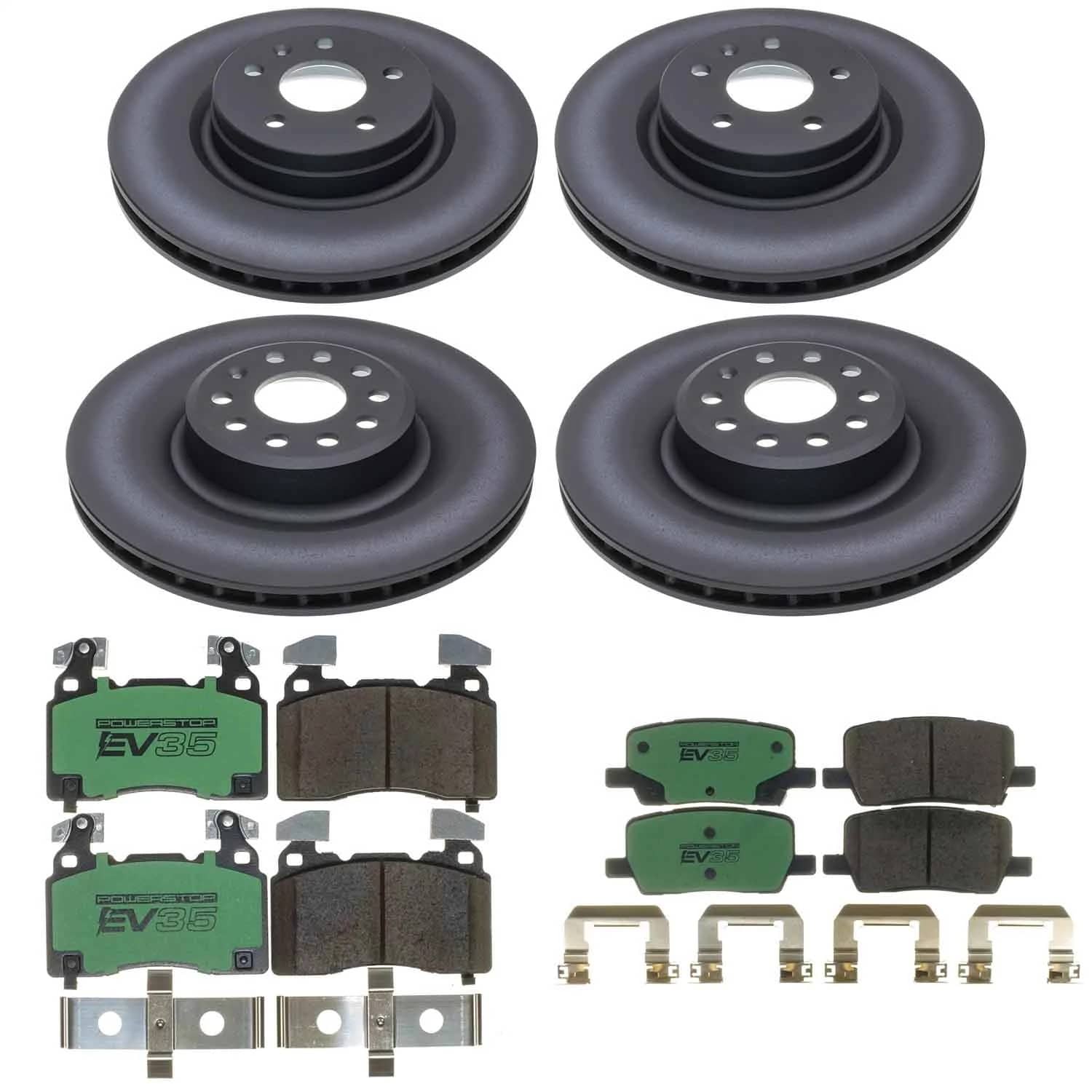 Power Stop - EVK8858 - Front and Rear - Disc Brake Pad and Rotor Kit