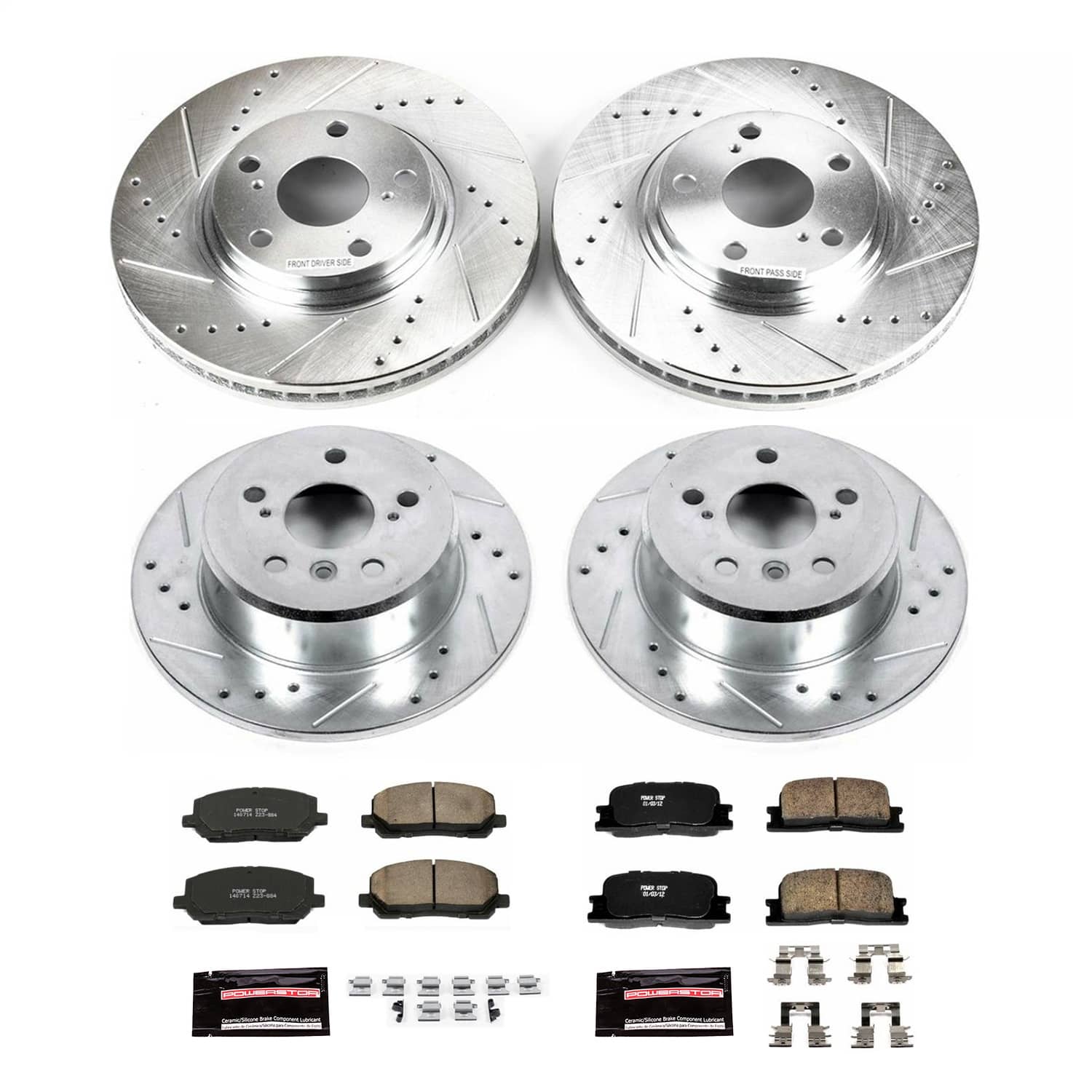 Power Stop - K1139 - Front and Rear - Disc Brake Pad and Rotor Kit