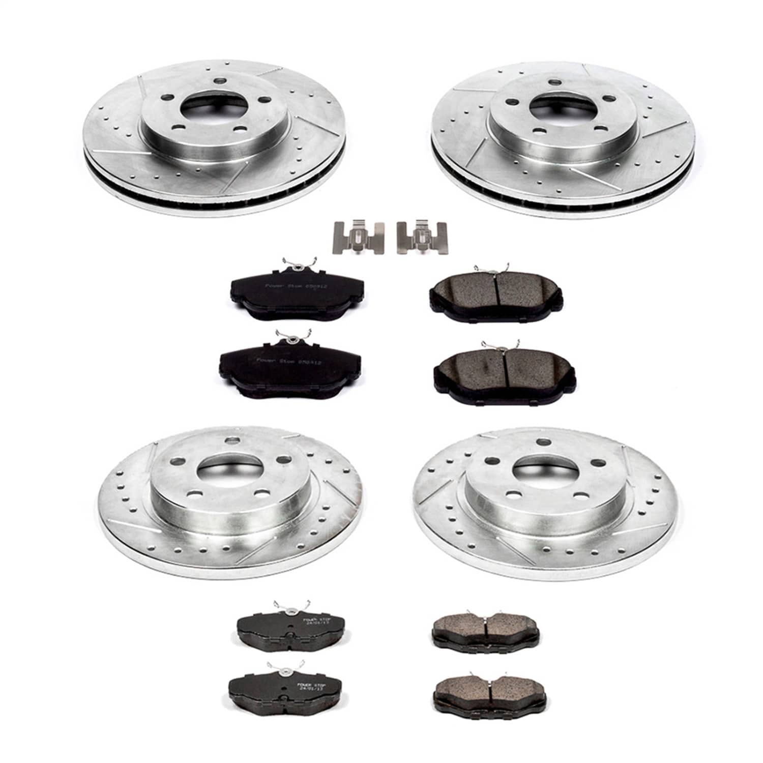 Power Stop - K1328 - Front and Rear - Disc Brake Pad and Rotor Kit