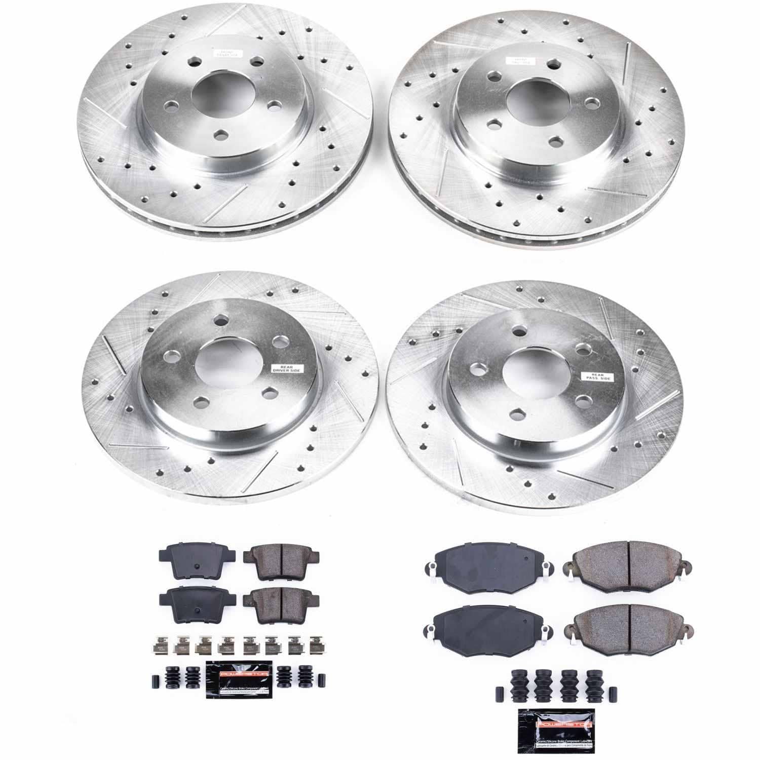 Power Stop - K1374 - Front and Rear - Disc Brake Pad and Rotor Kit