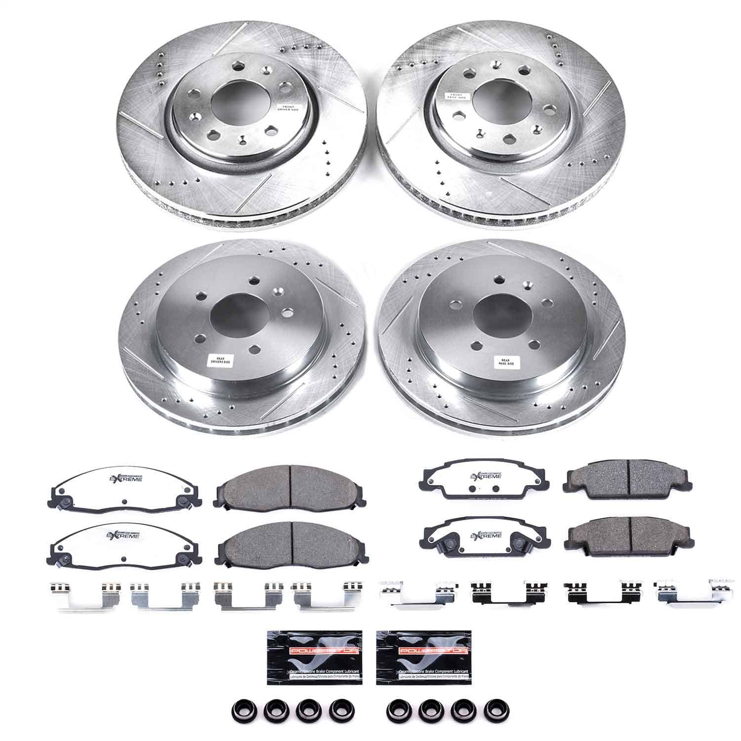 Power Stop - K1424-26 - Front and Rear - Disc Brake Pad and Rotor Kit